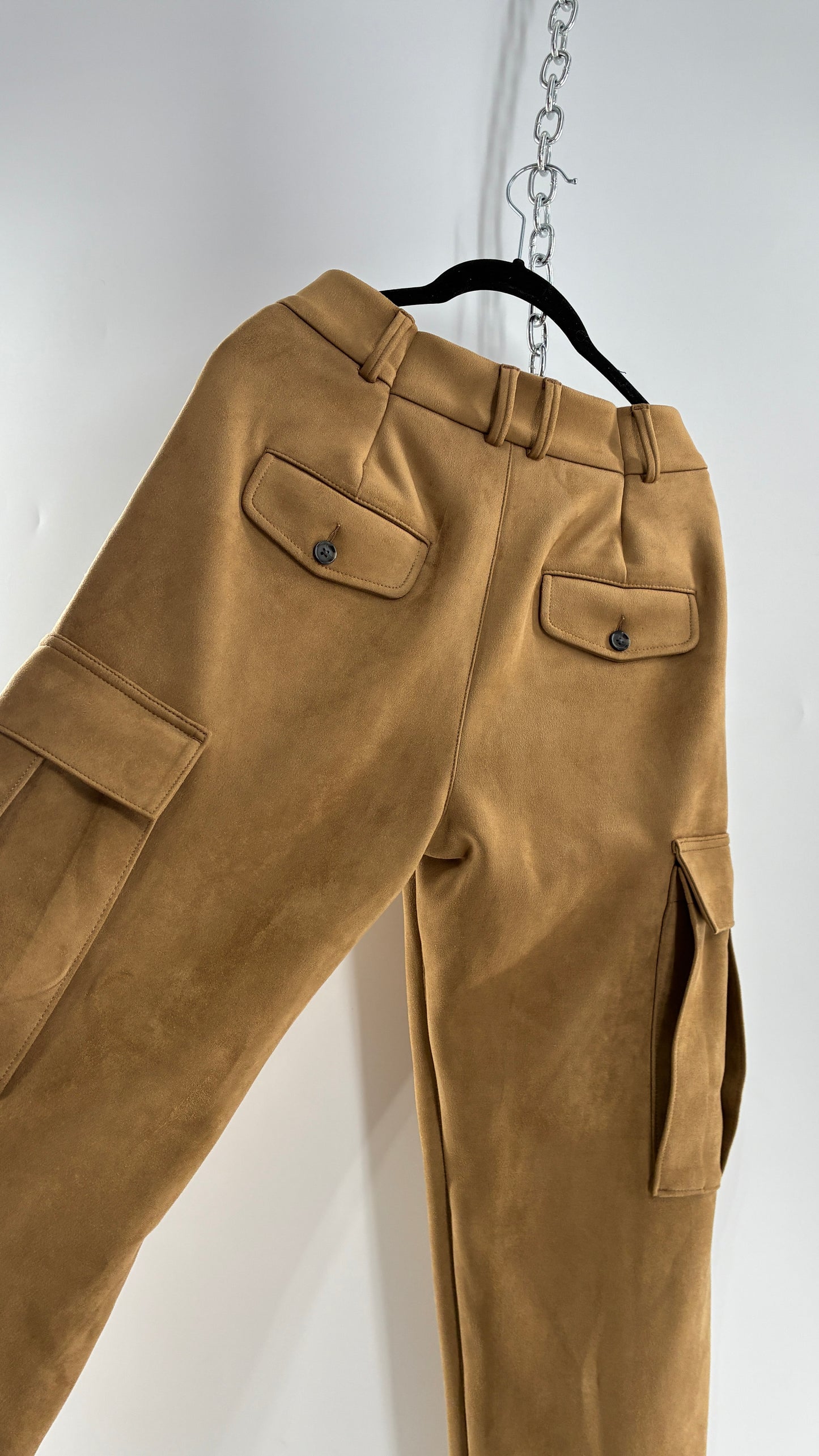 BANANA REPUBLIC Ultra Thick Baggy Vegan Suede Comfy Cargos (4)