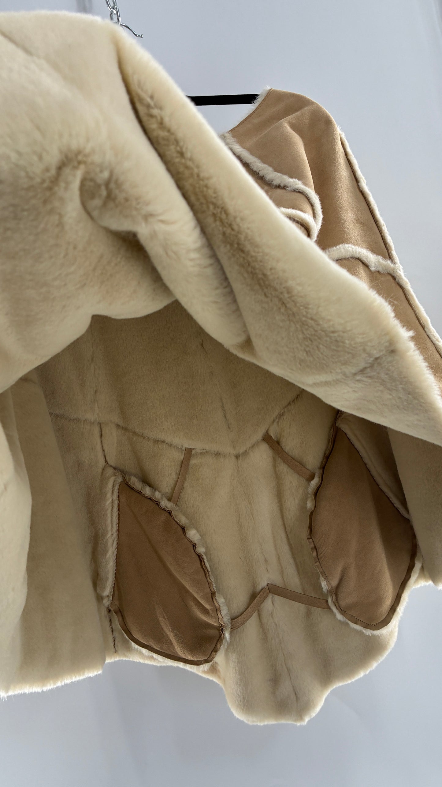 Vintage UGG Leather Mouton Poncho Cape (S/M)