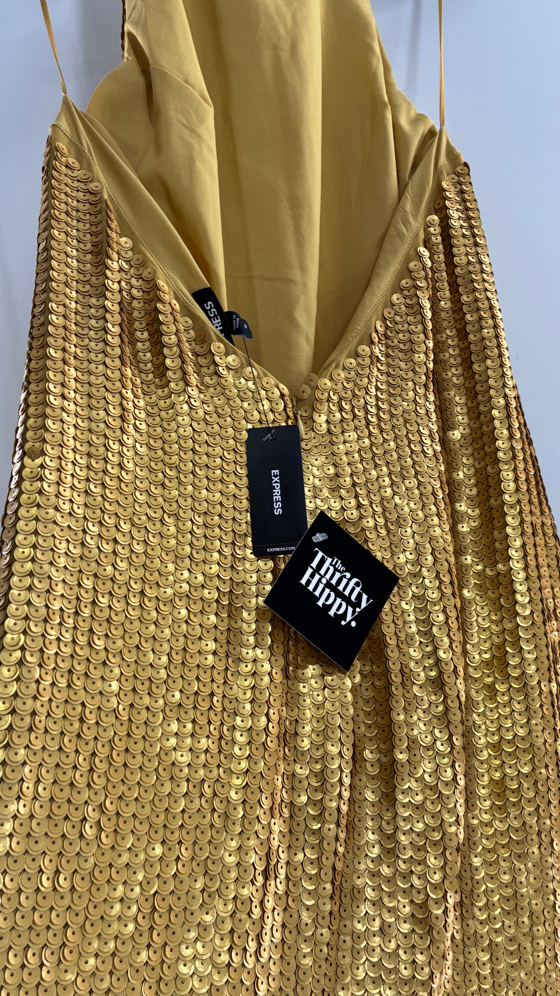 Deadstock Vintage EXPRESS Sequin Beaded Halter Mini Dress with Low Bac – The Thrifty Hippy Deadstock Vintage EXPRESS Sequin Beaded Halter Mini Dress with Low Bac – The Thrifty Hippy
