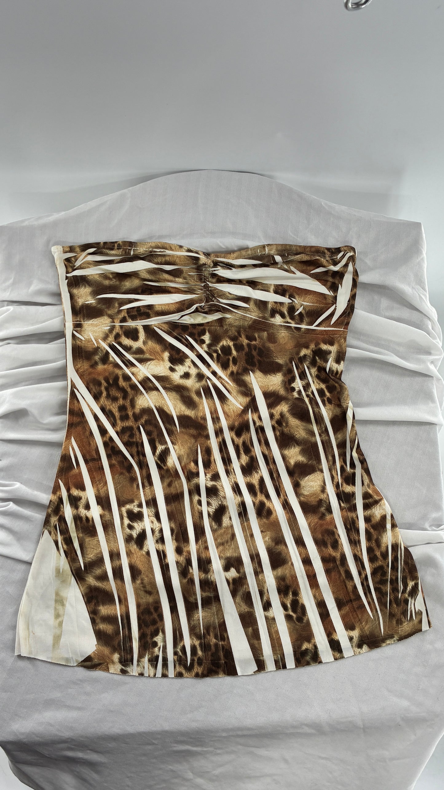 Vintage JL♥️ 1990s Animal Printed Graphic Tube Top (Medium)