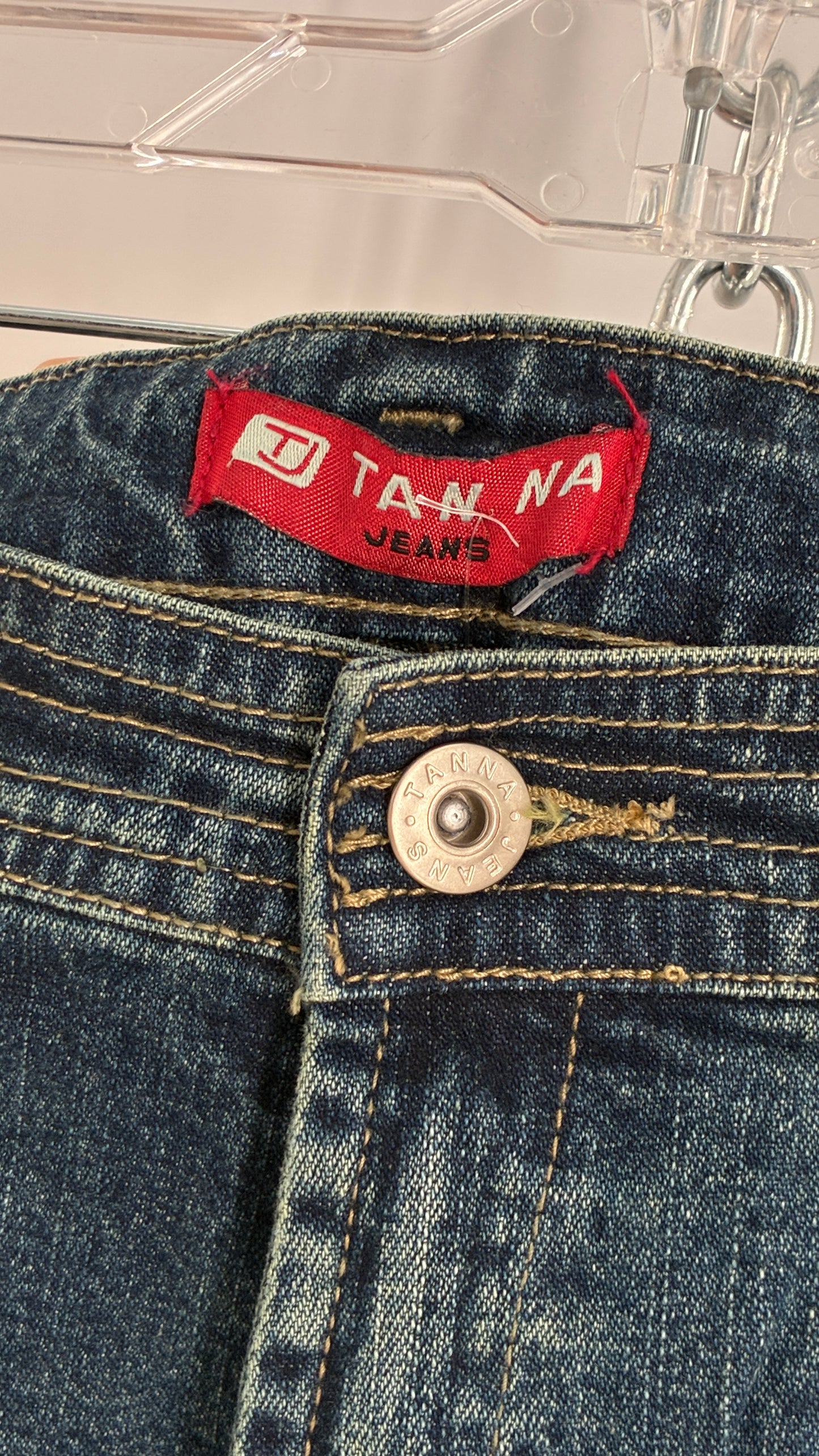 Deadstock Vintage TANNA JEANS with Cross Over Bum Detail and Tags Attached (8)