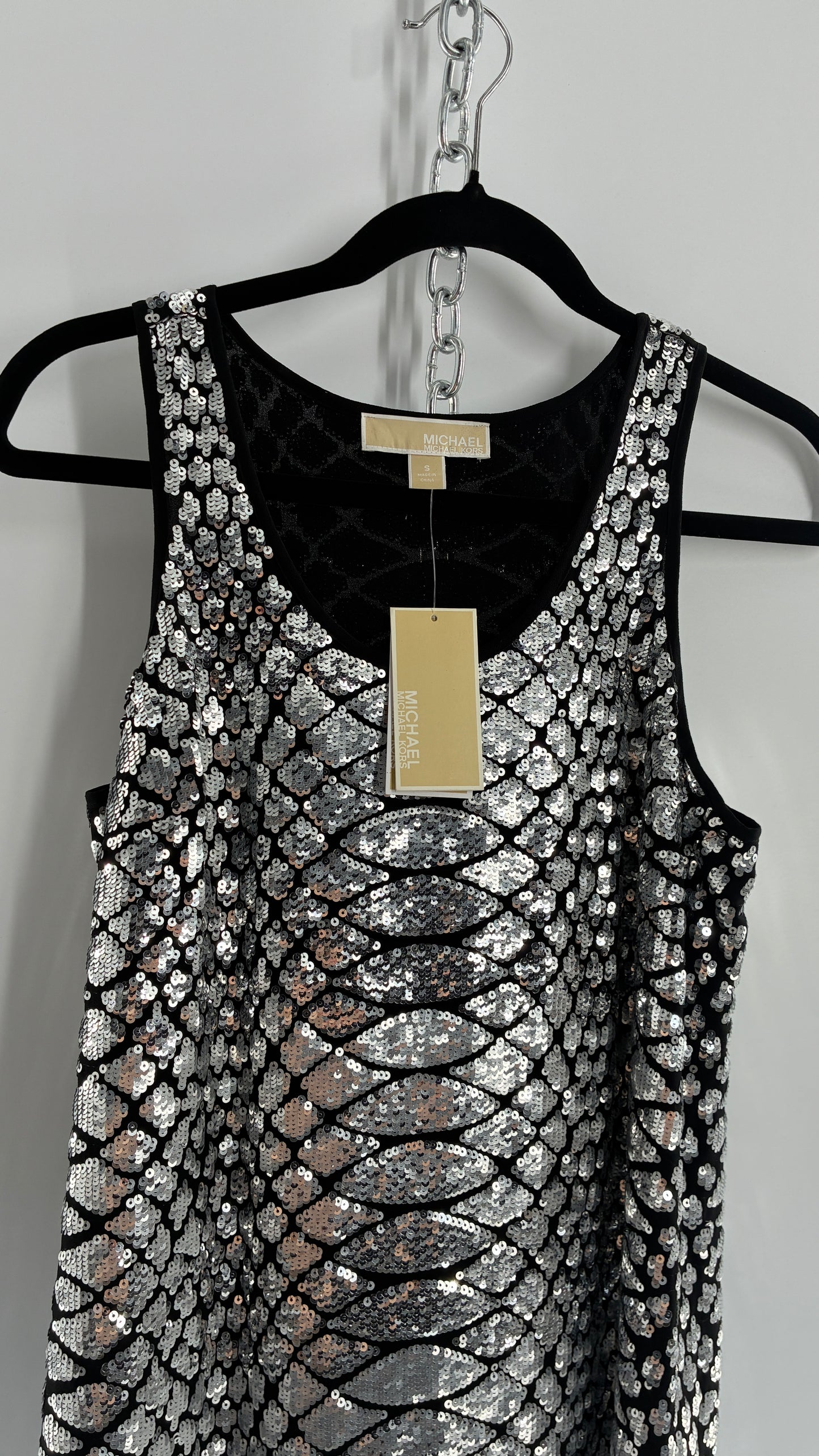 Deadstock Vintage MICHAEL KORS Sequin Mini Dress (Small)