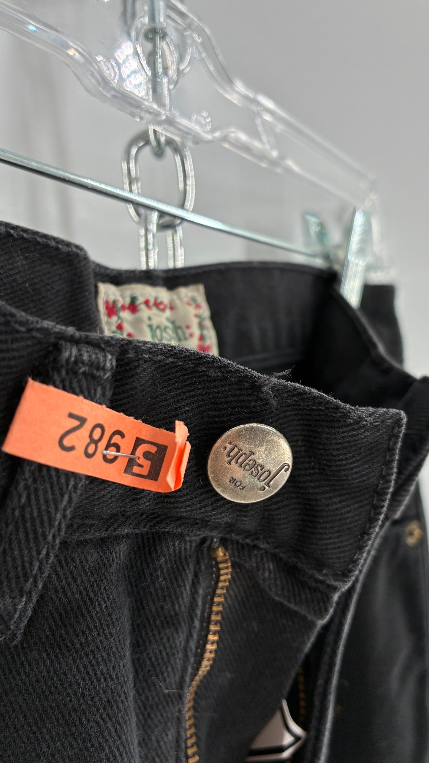 Vintage For Joseph Paris, France Black High Waisted Mom Jean (28)