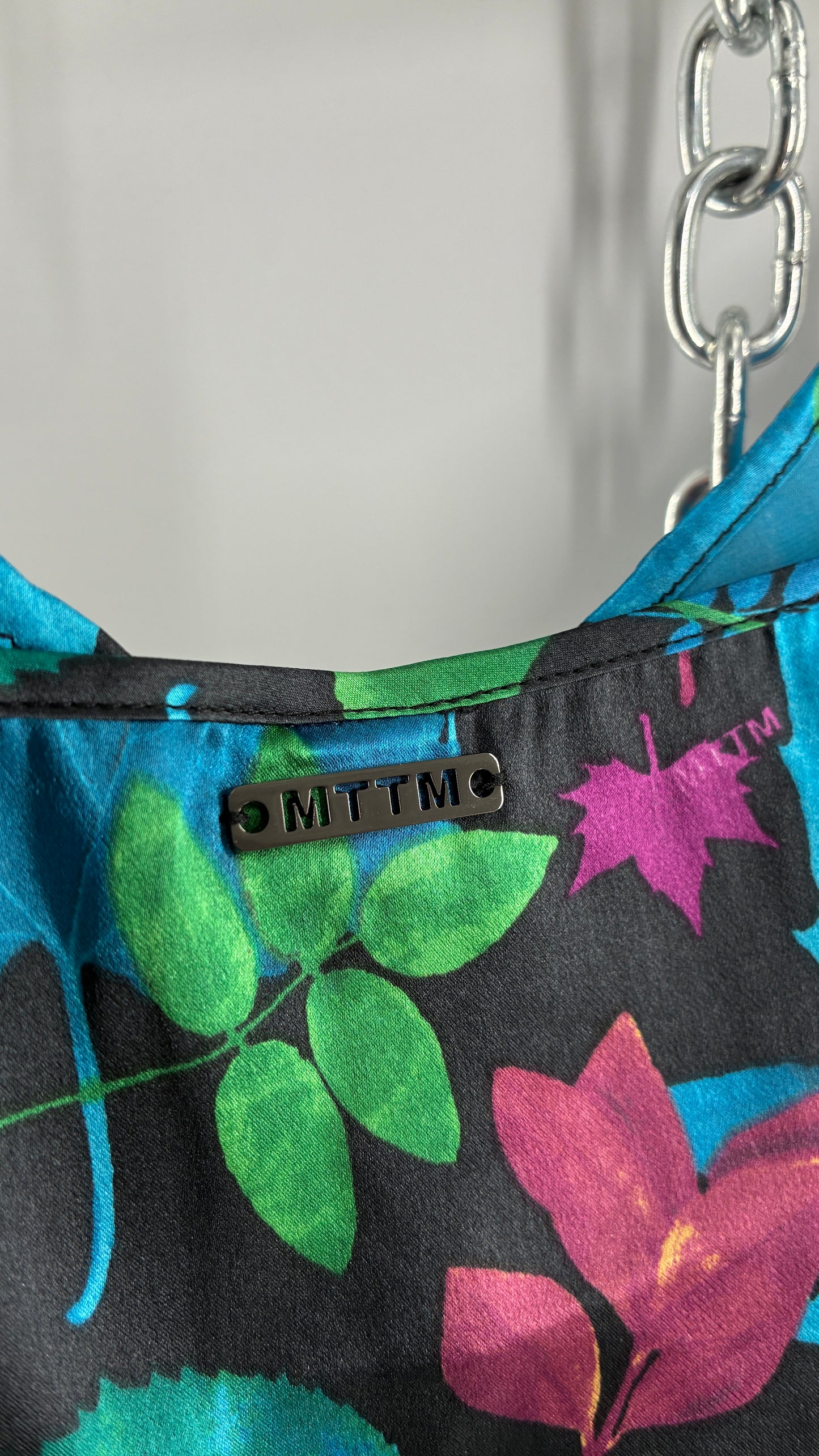 Deadstock Vintage Married to the Mob Floral Tie Shoulder Bubble Top (Medium)
