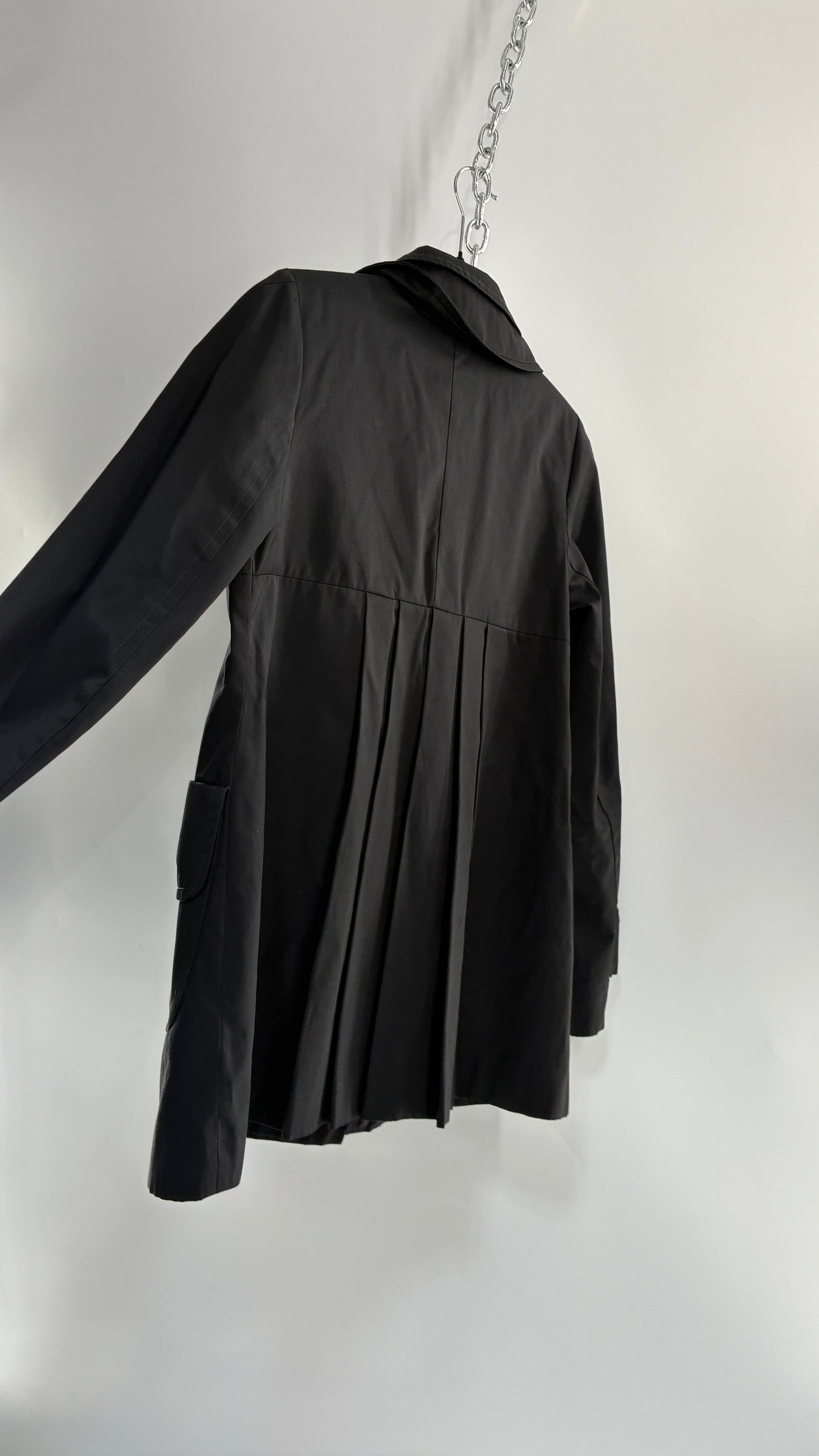 Vintage MISS SIXTY Black Jacket with Oversized Silver Buttons (Medium)