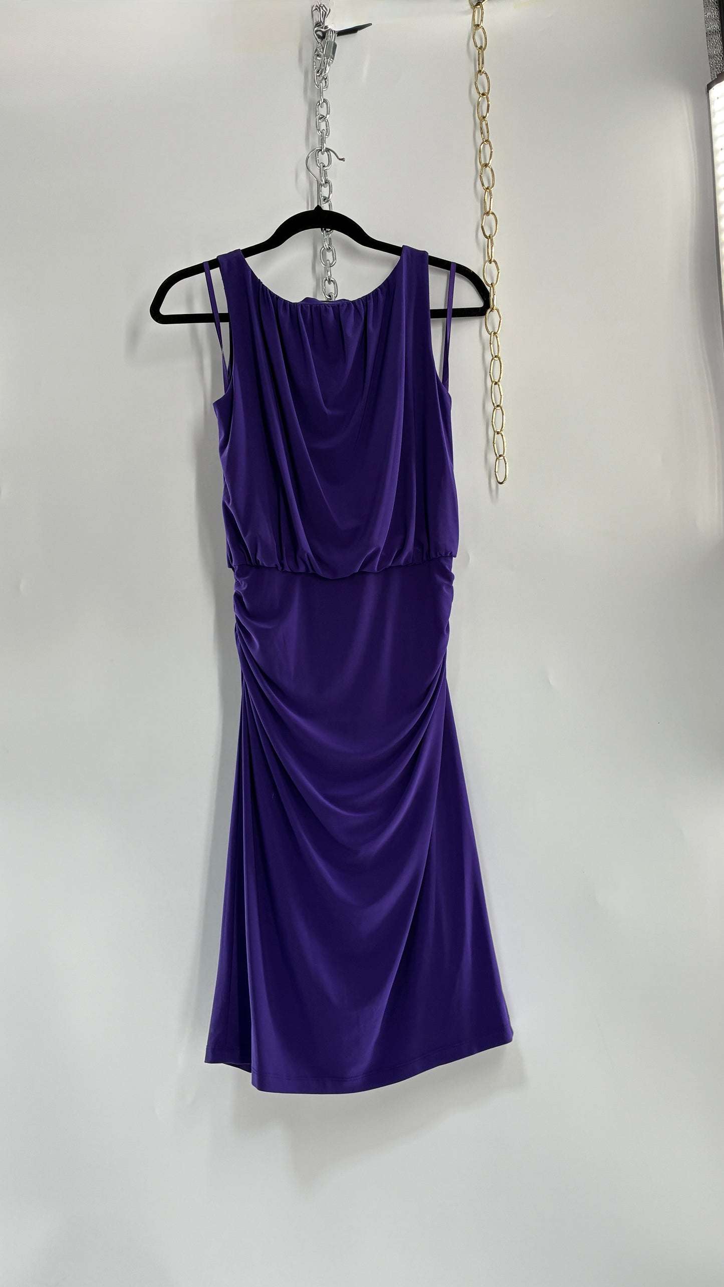 Vintage RALPH LAUREN Purple Midi Dress with Tags Attached (4)