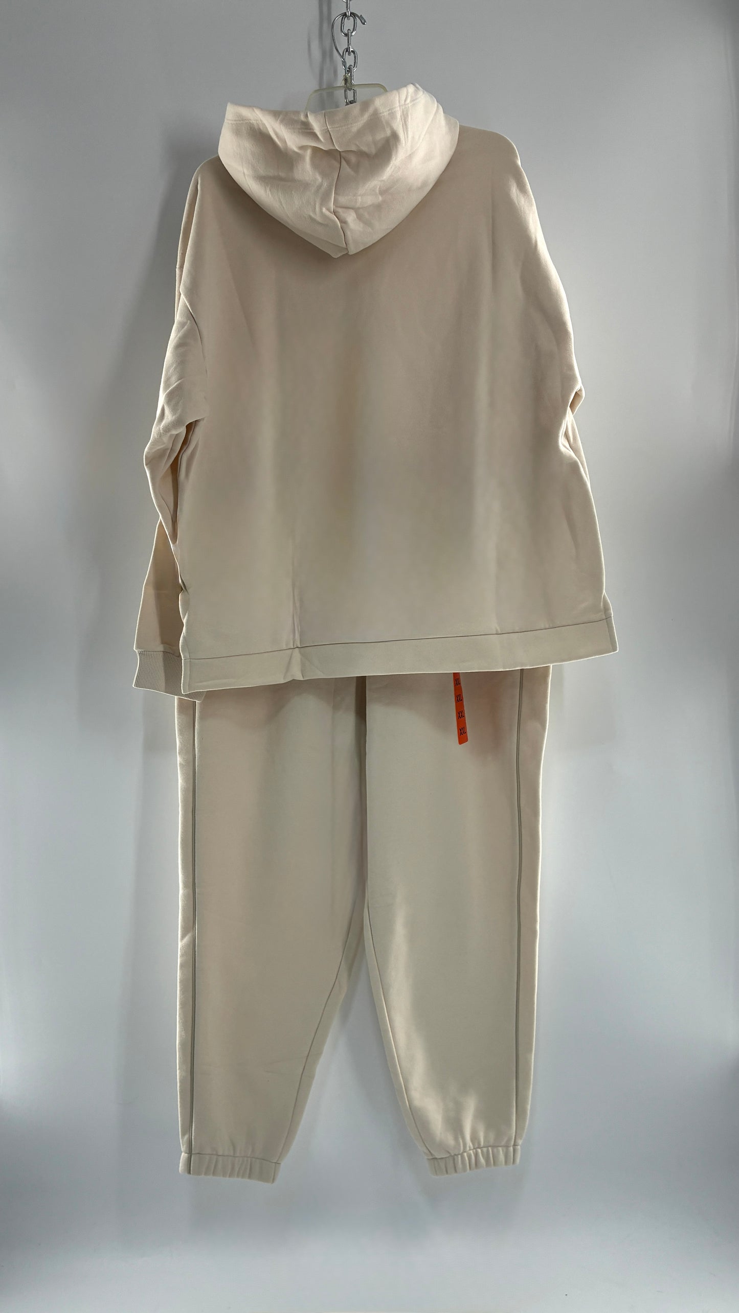 PUMA Cream Hoodie and Sweatpants Set with Tags (XXL)