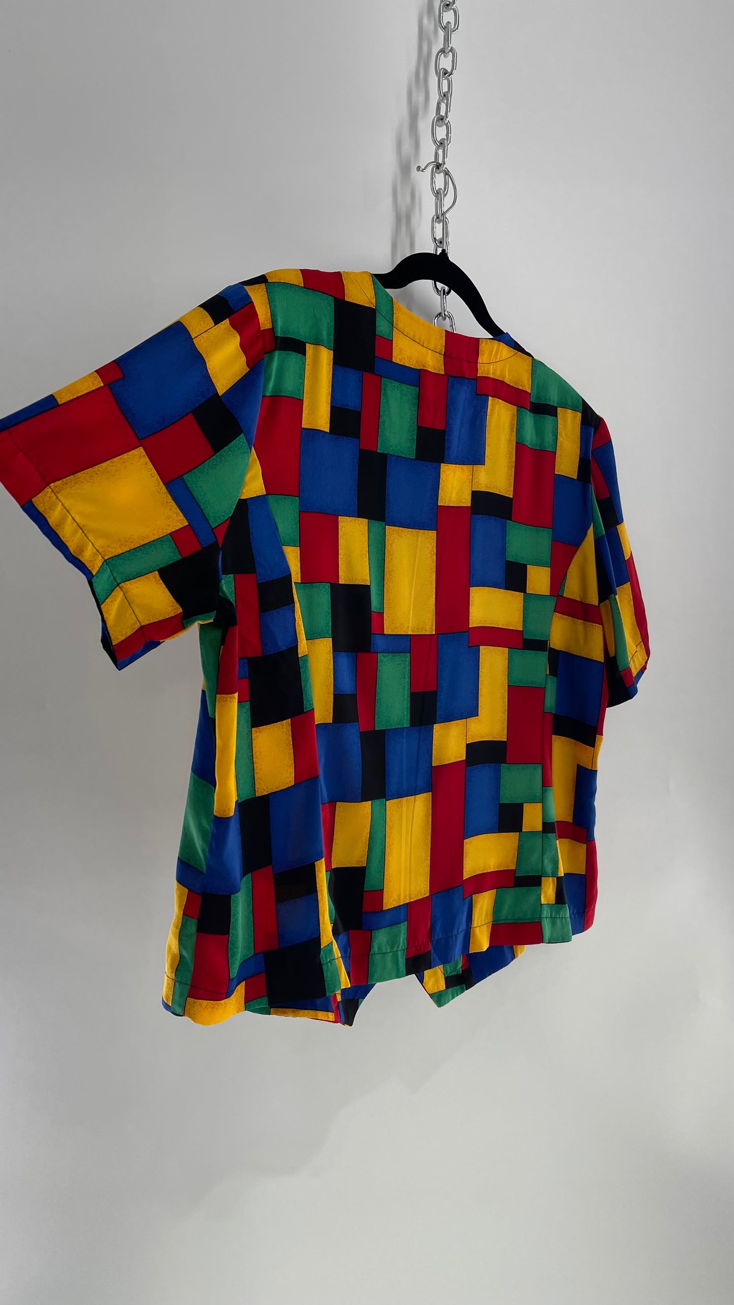 Vintage 1980s Kolby Ike Geometric Button Up (C)