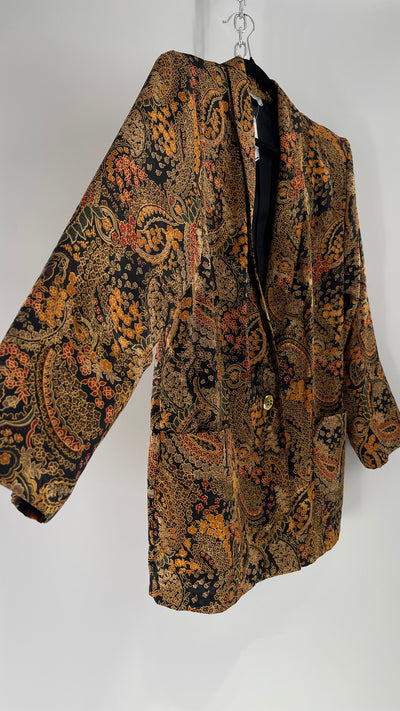 Vintage Kensington 100% Silk Blazer (Medium)