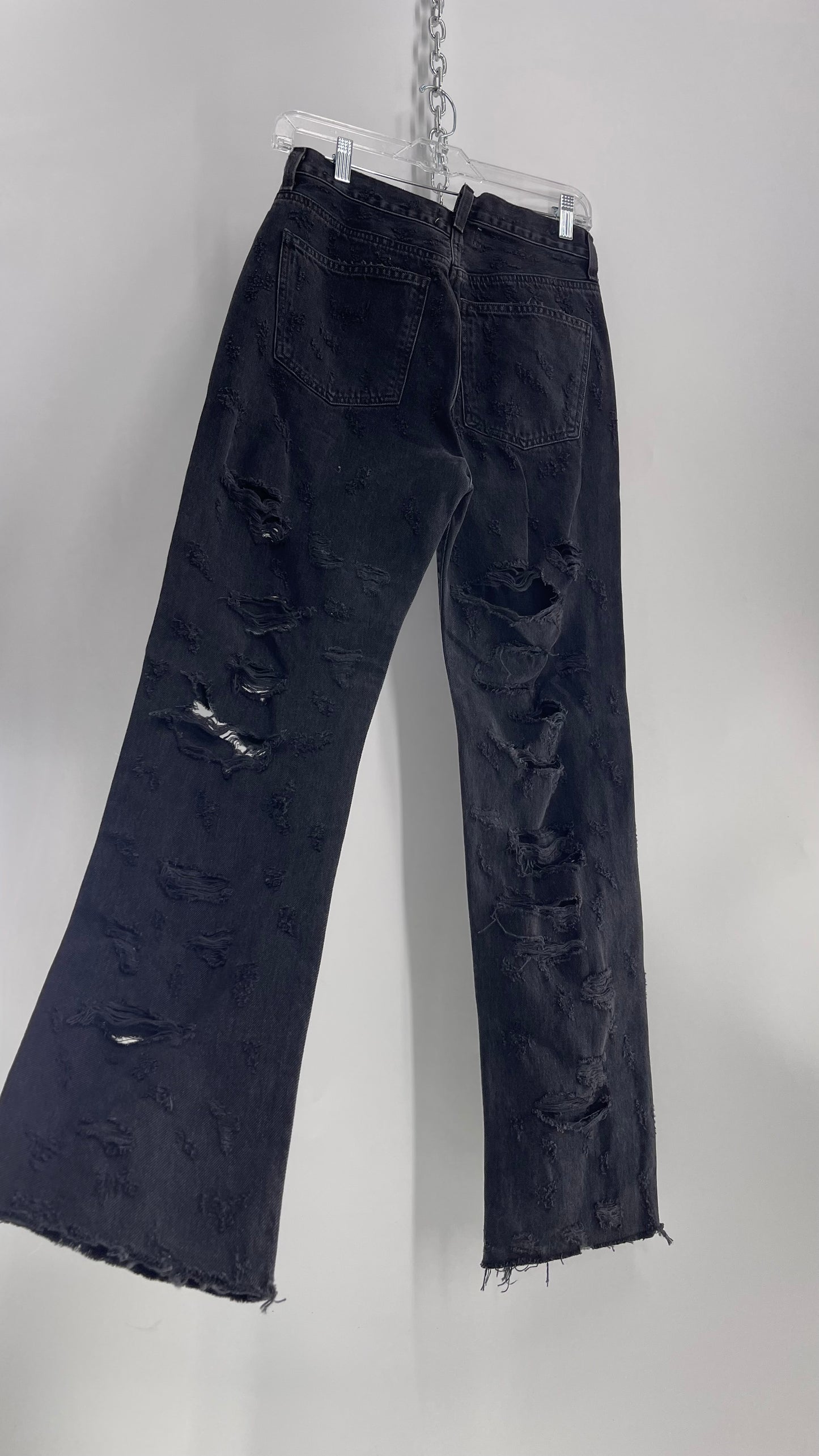 AGOLDE X Free People Grey/Black Distressed Jeans with Tags Attached (27)