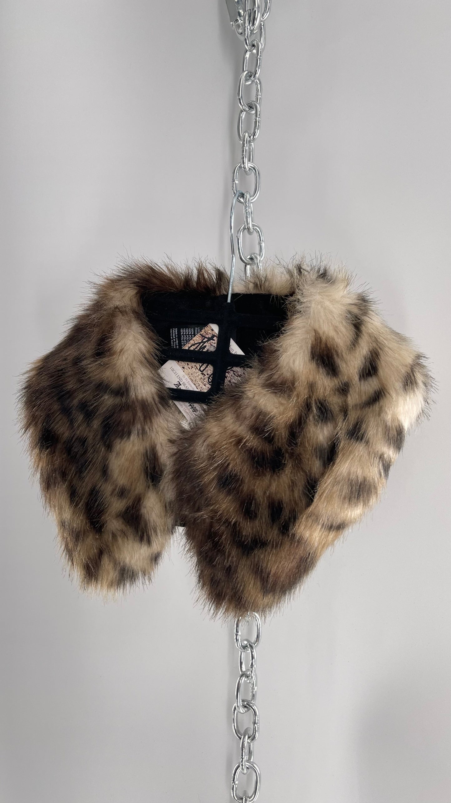 Helen Moore Cheetah Print Fur Collar