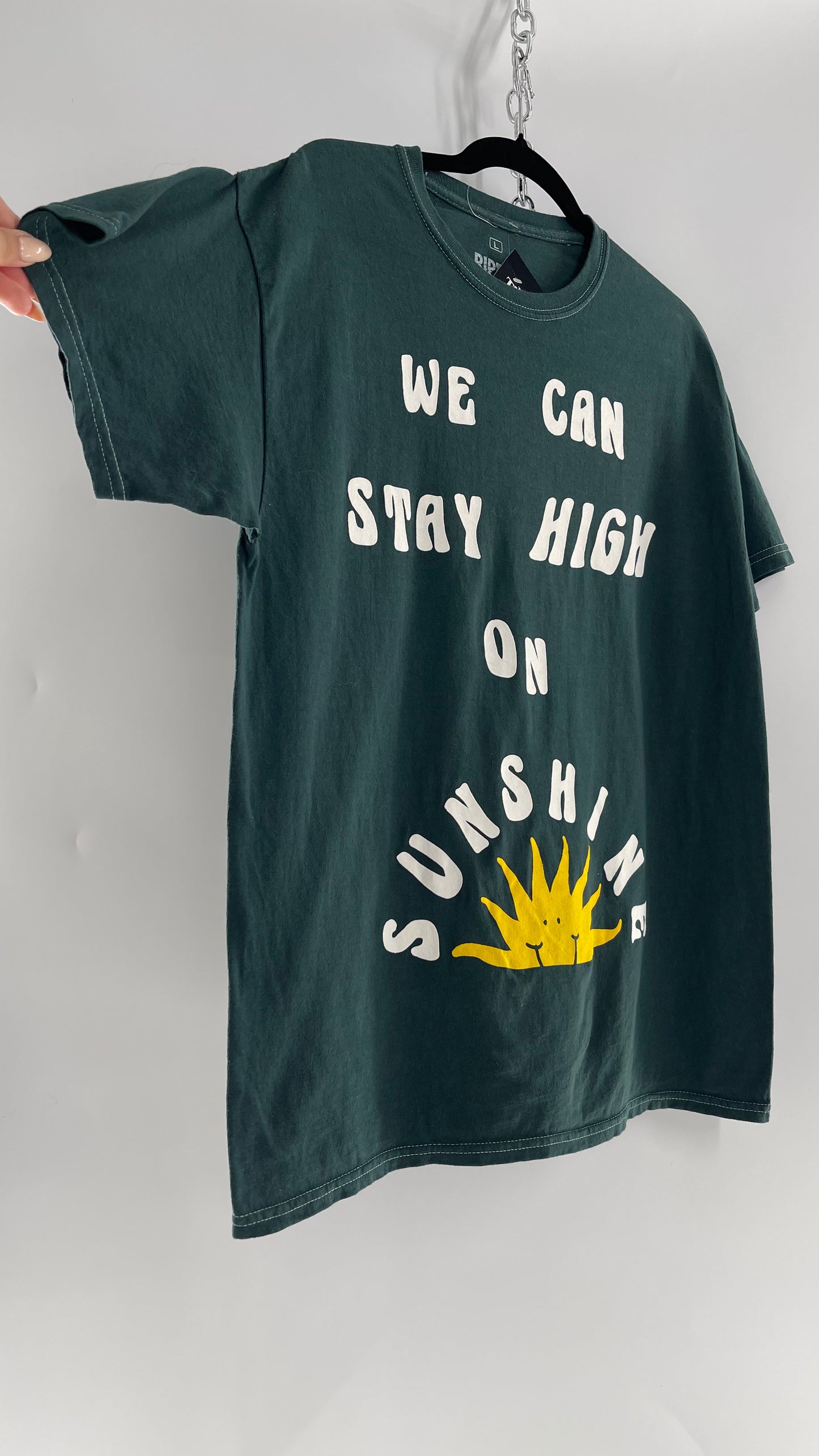 RIPPLE Puff Print We Can Stay High On Sunshine T (Large)