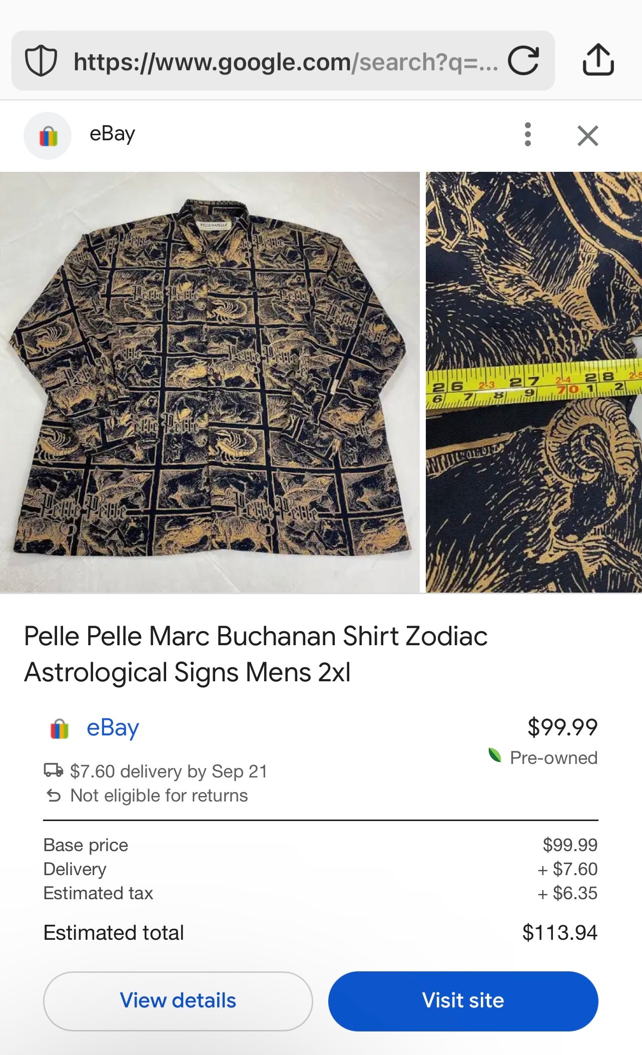 Extremely Rare Vintage PELLE PELLE Zodiac Astrology Comic Strip Graphic Long Sleeve Button Up (3X)