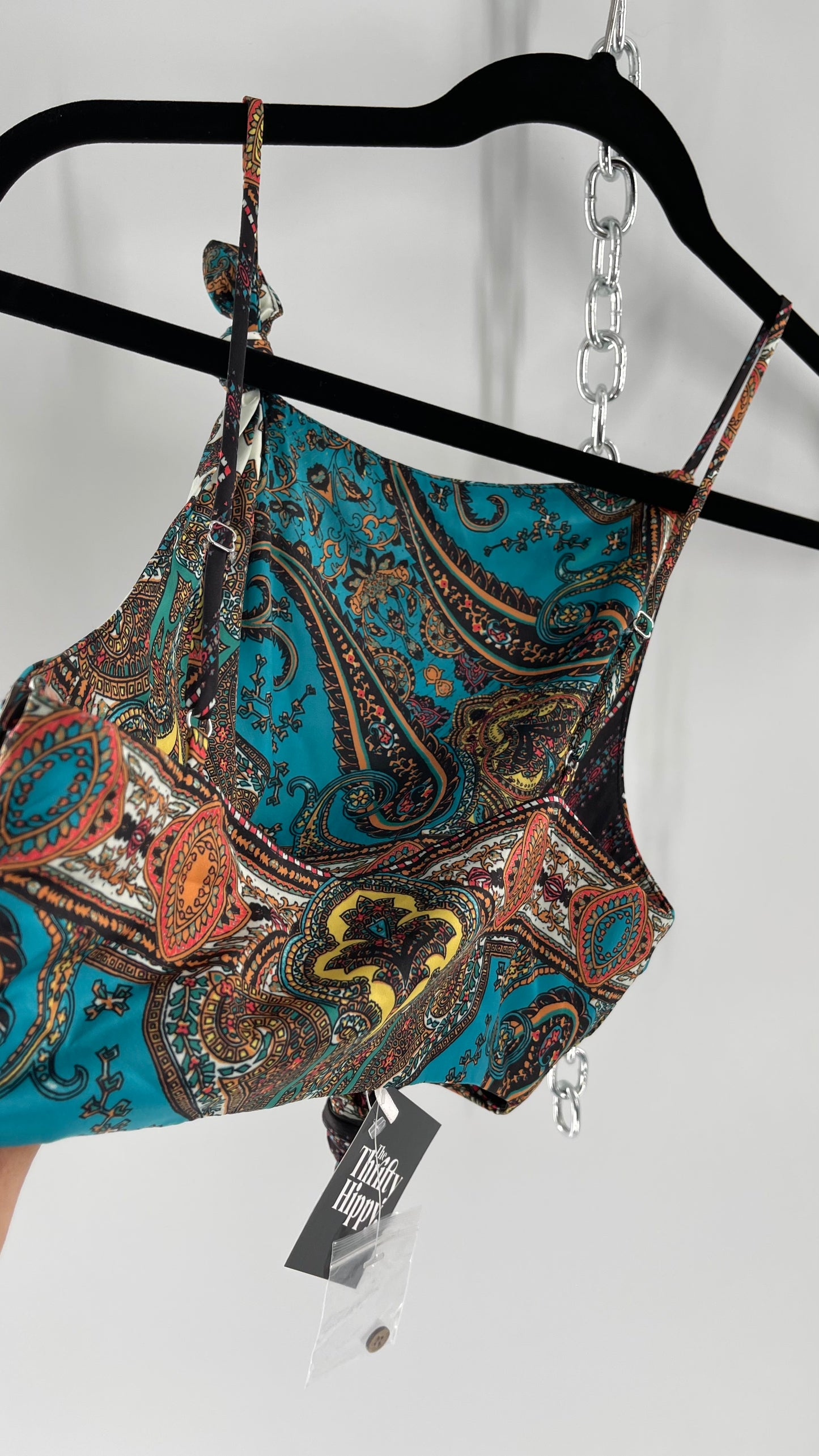 Intimately Free People Satin Paisley Crop with Knot Details  (2)