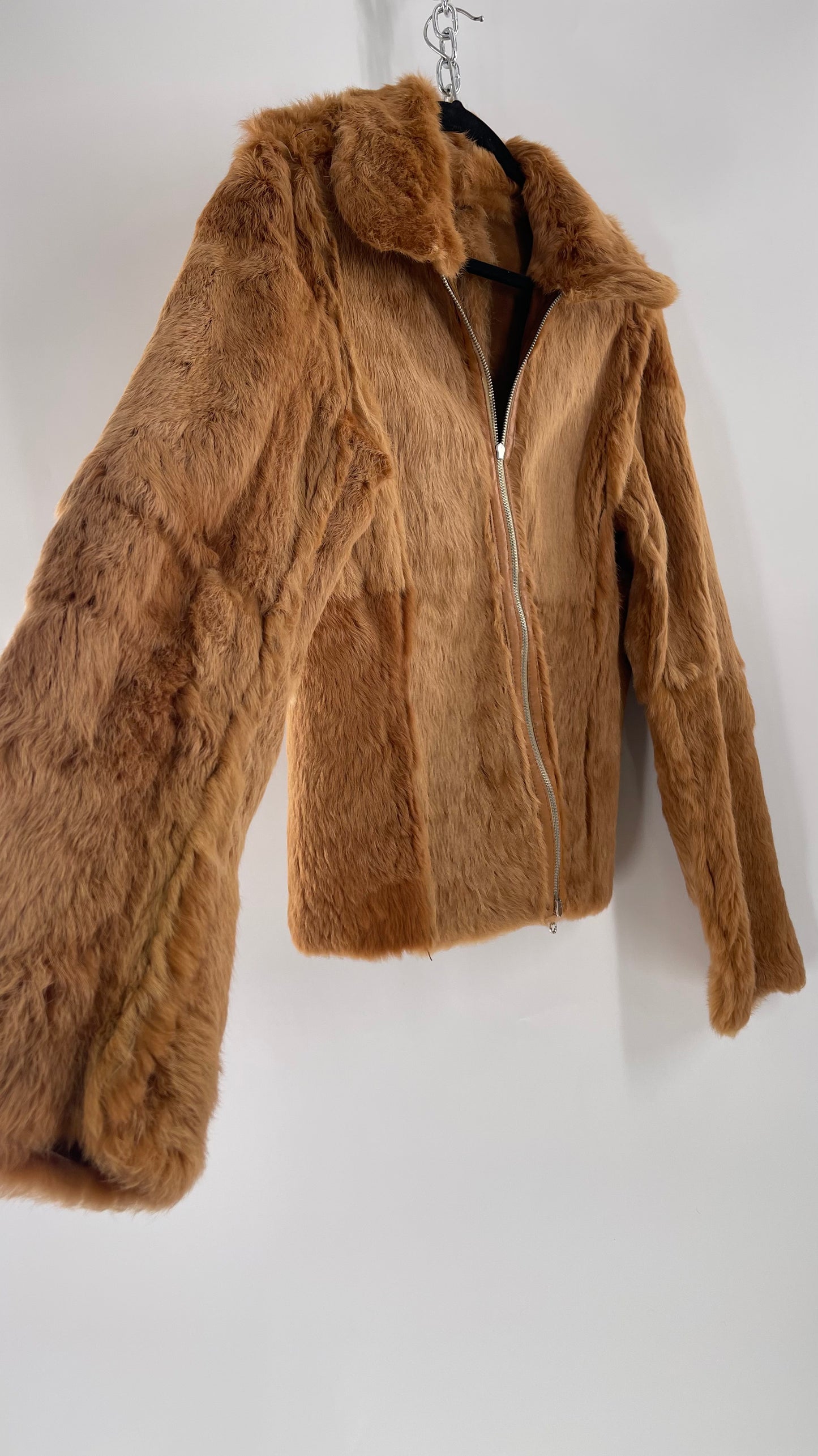 RARE Vintage The Bomb Boogie  Woman Department *Reversible Romanian Fur Jacket (XL)