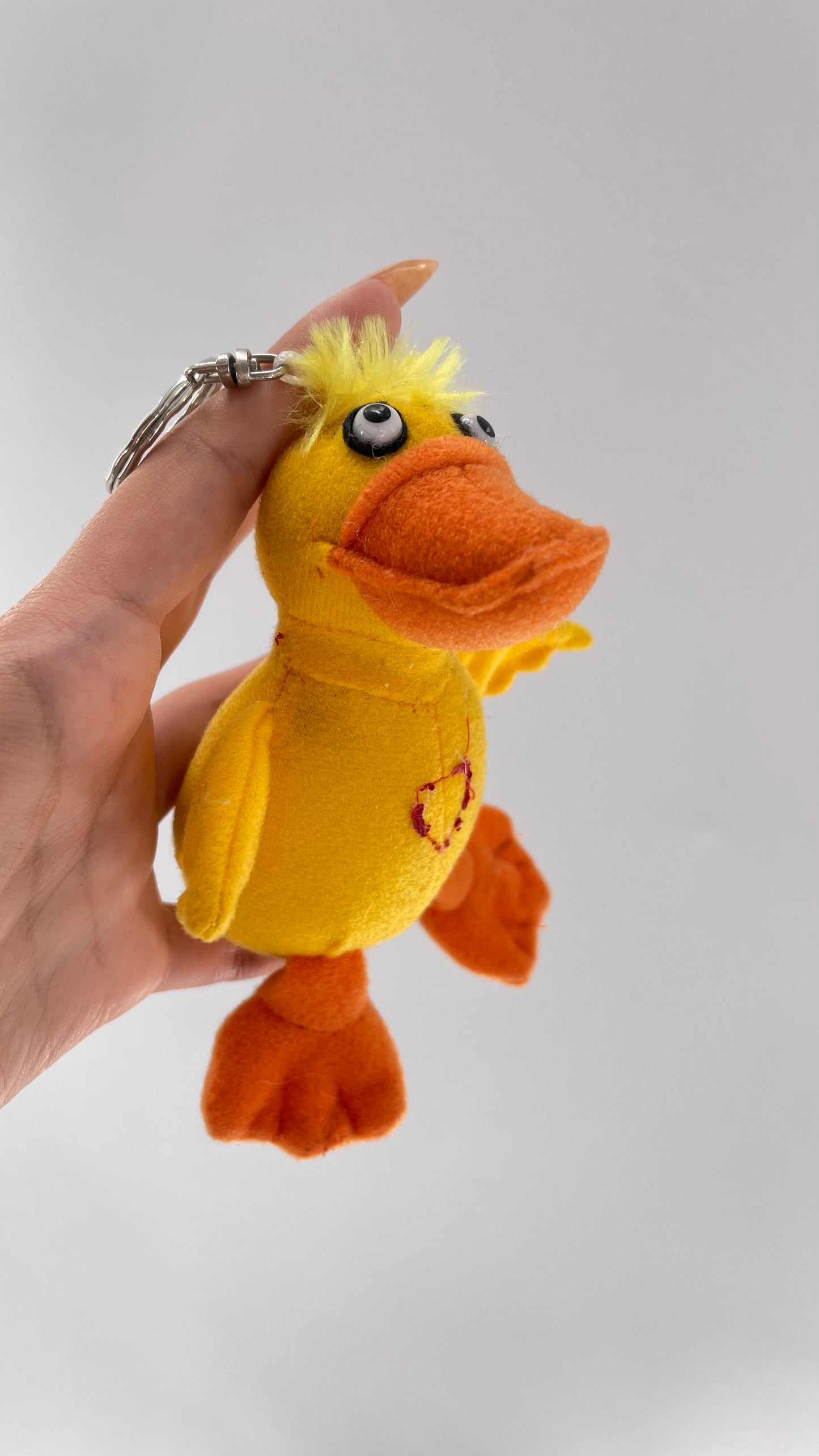 Vintage Chicken Bestie Stuffy Plush Keychain