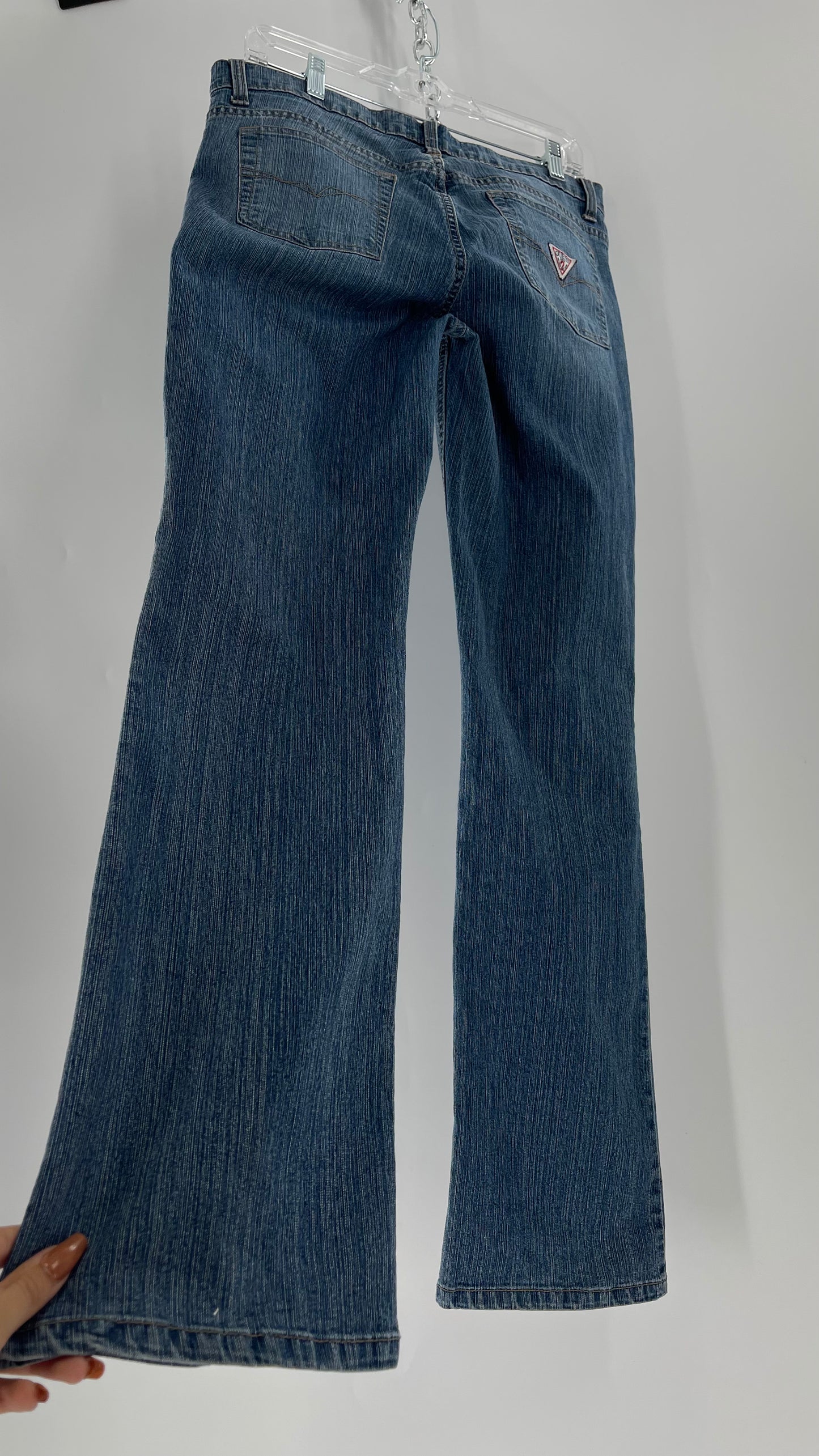 Vintage GUESS JEANS Stone Washed Straight Leg Jeans (W30L32)