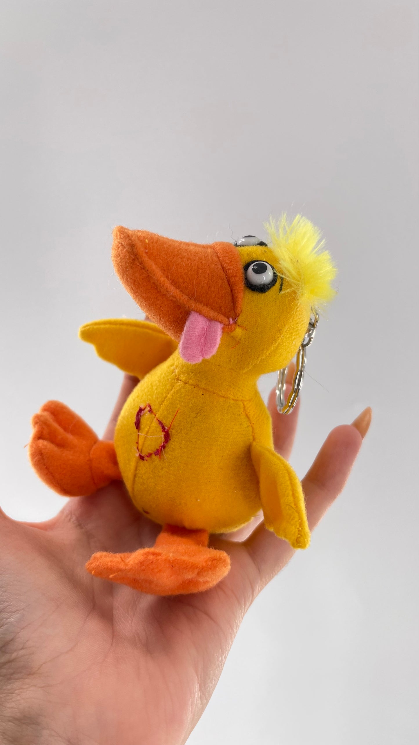 Vintage Chicken Bestie Stuffy Plush Keychain