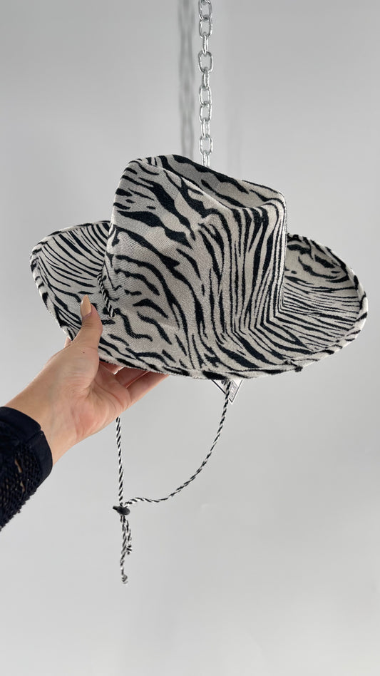 Vintage Zebra Cowboy Hat