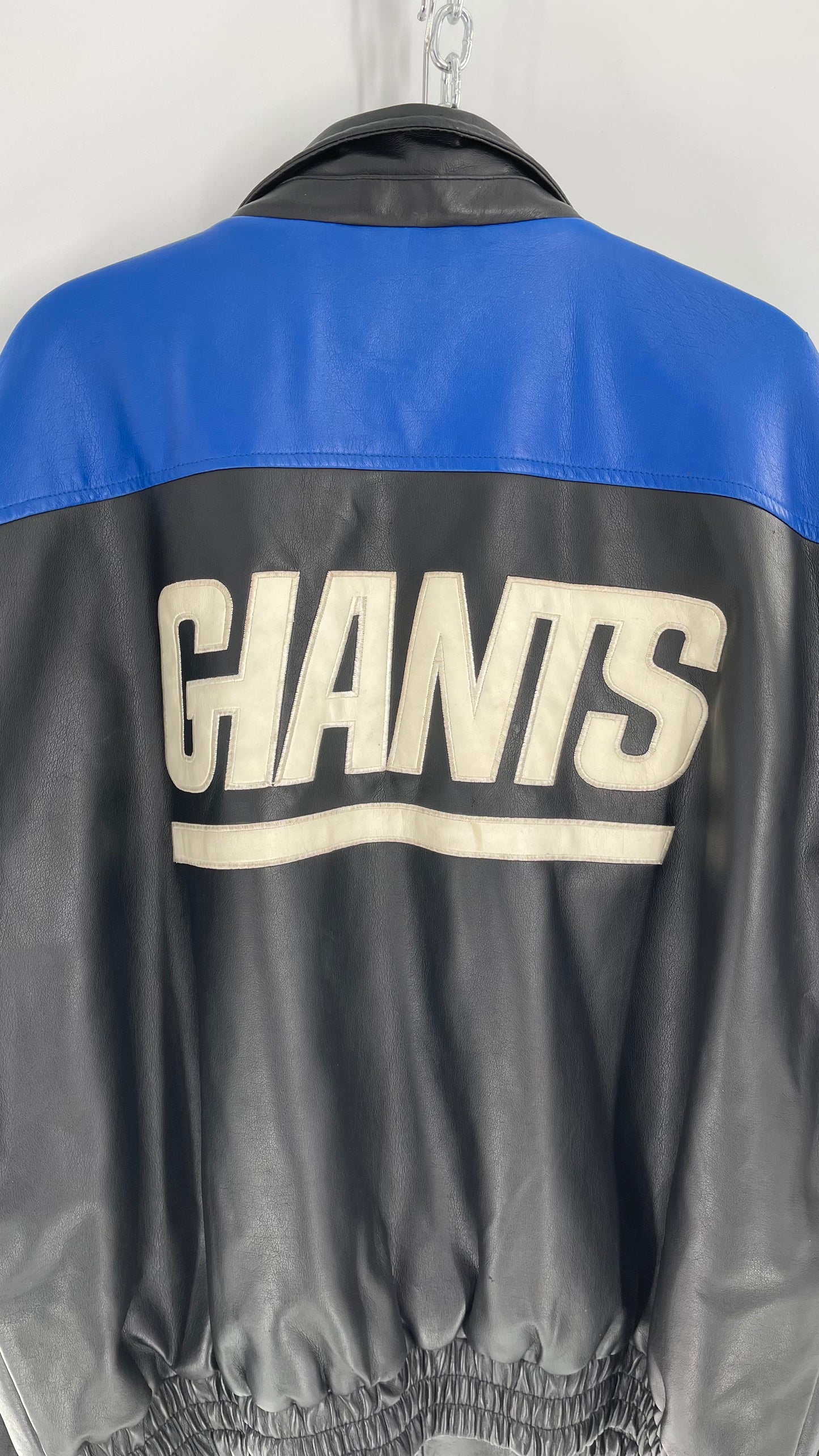 Vintage GIANTS Leather Bomber Jacket (XL)