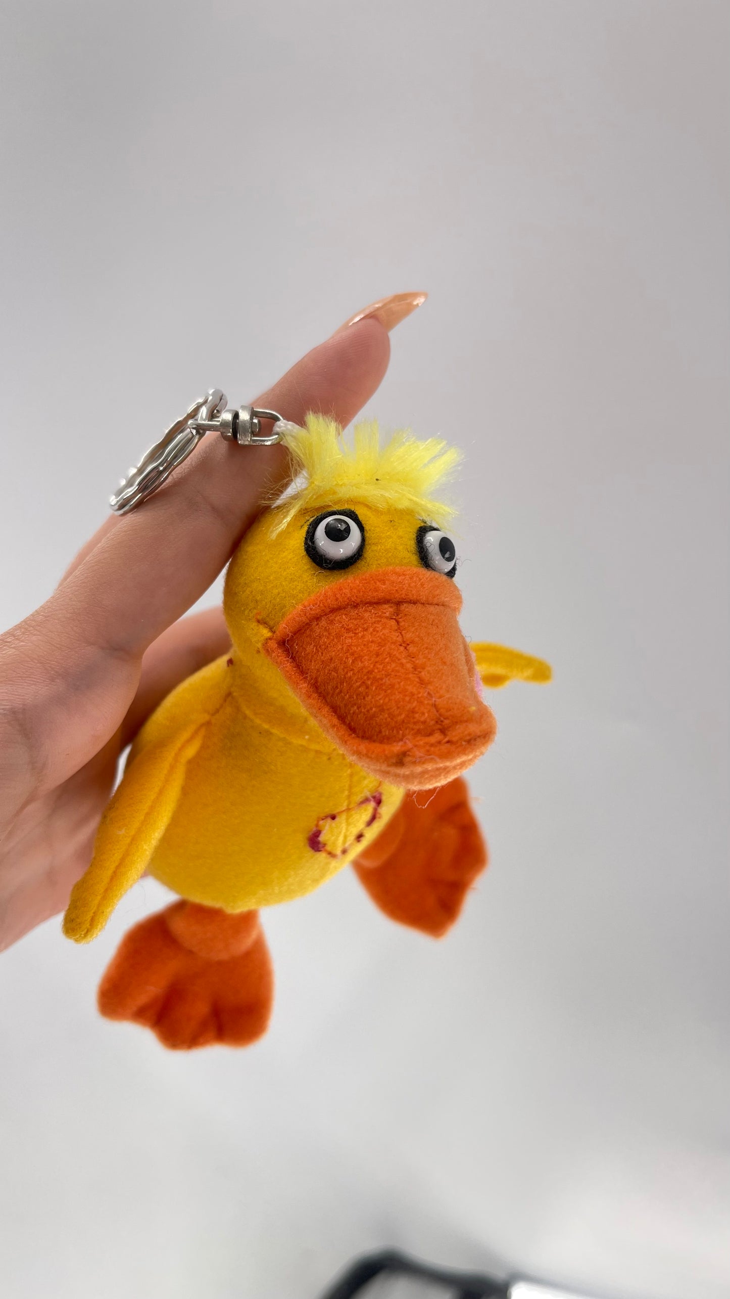 Vintage Chicken Bestie Stuffy Plush Keychain