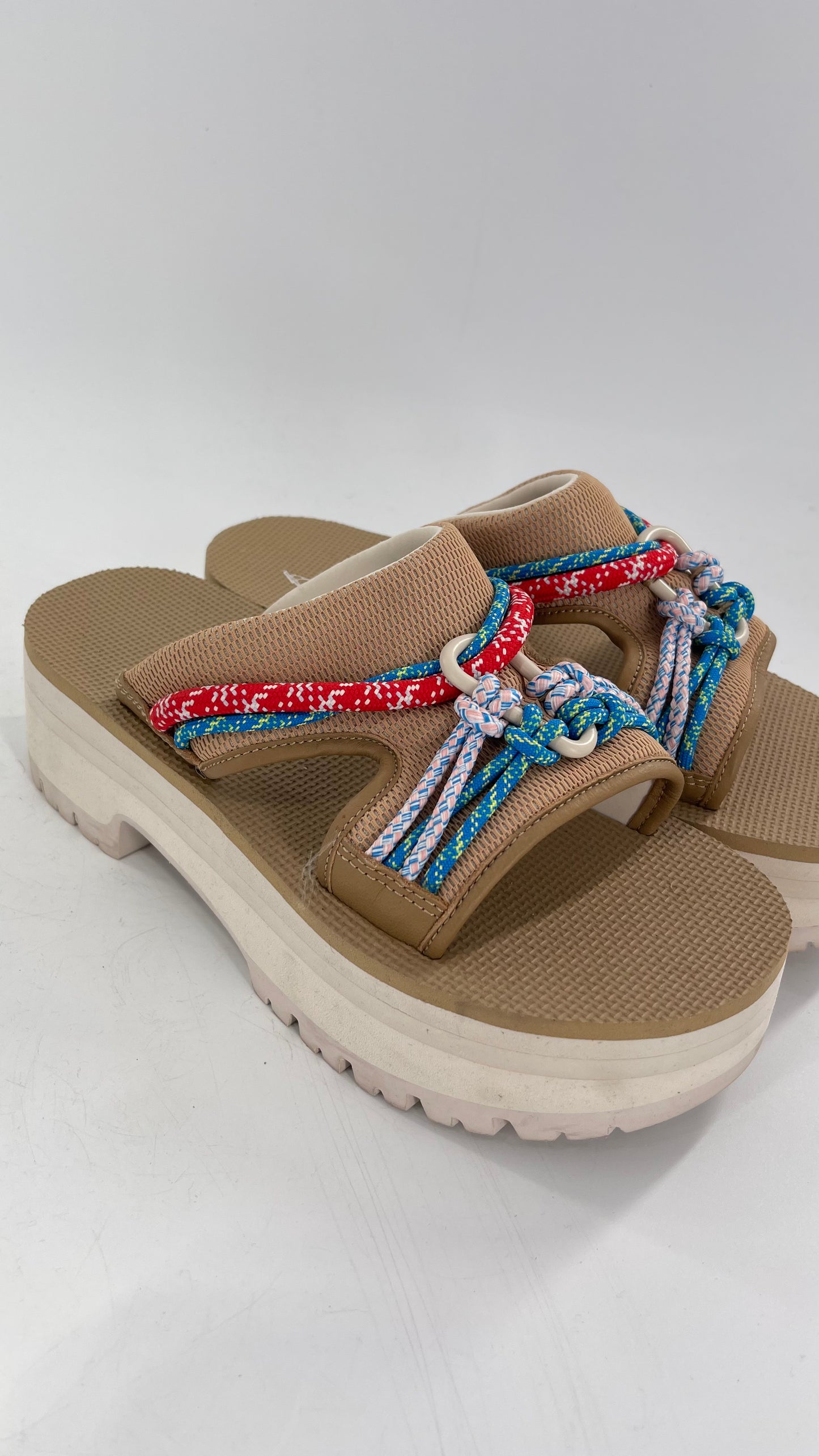 Teva Tan Rope/Carabiner Platform Sandals (8)