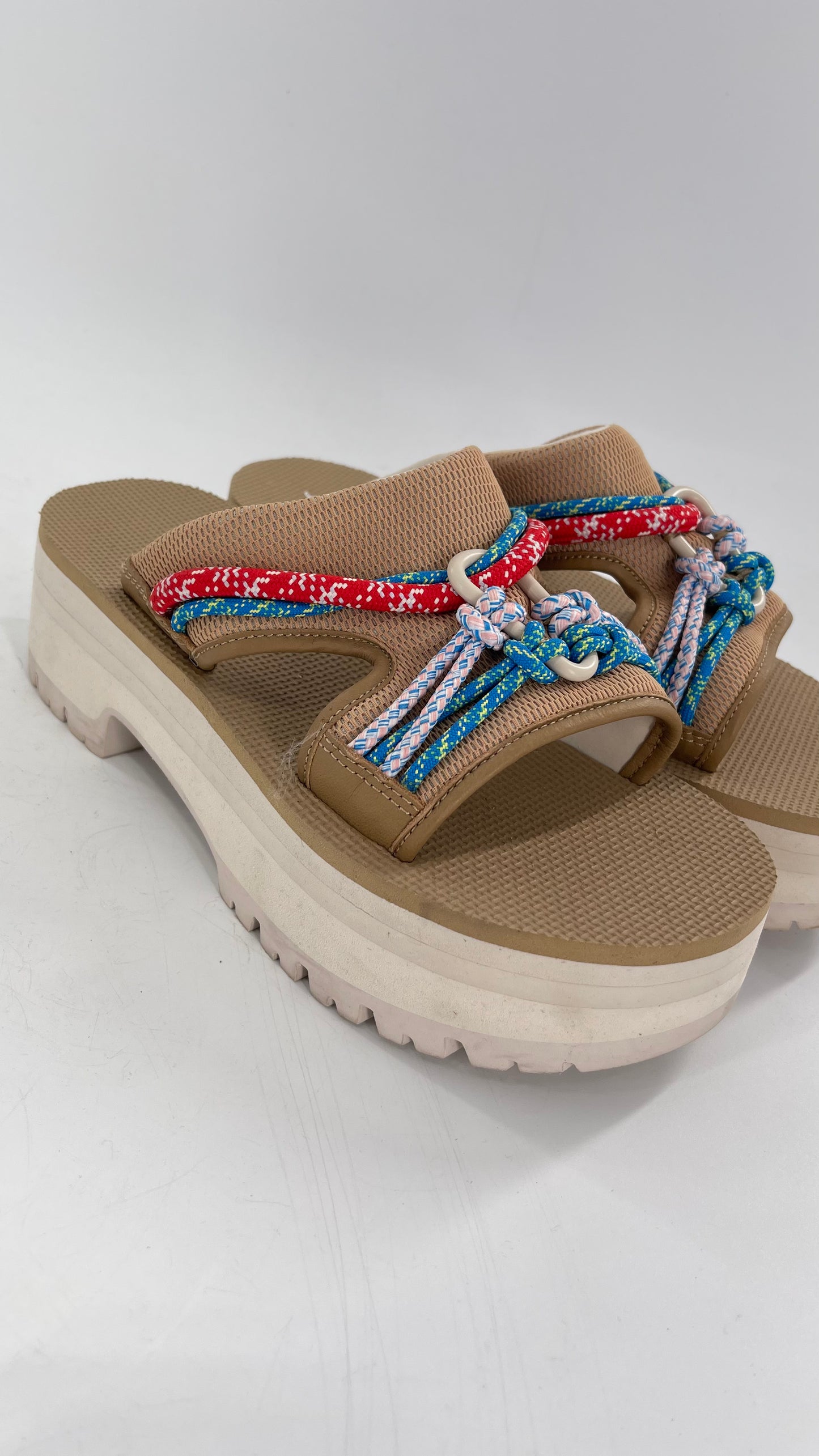 Teva Tan Rope/Carabiner Platform Sandals (8)