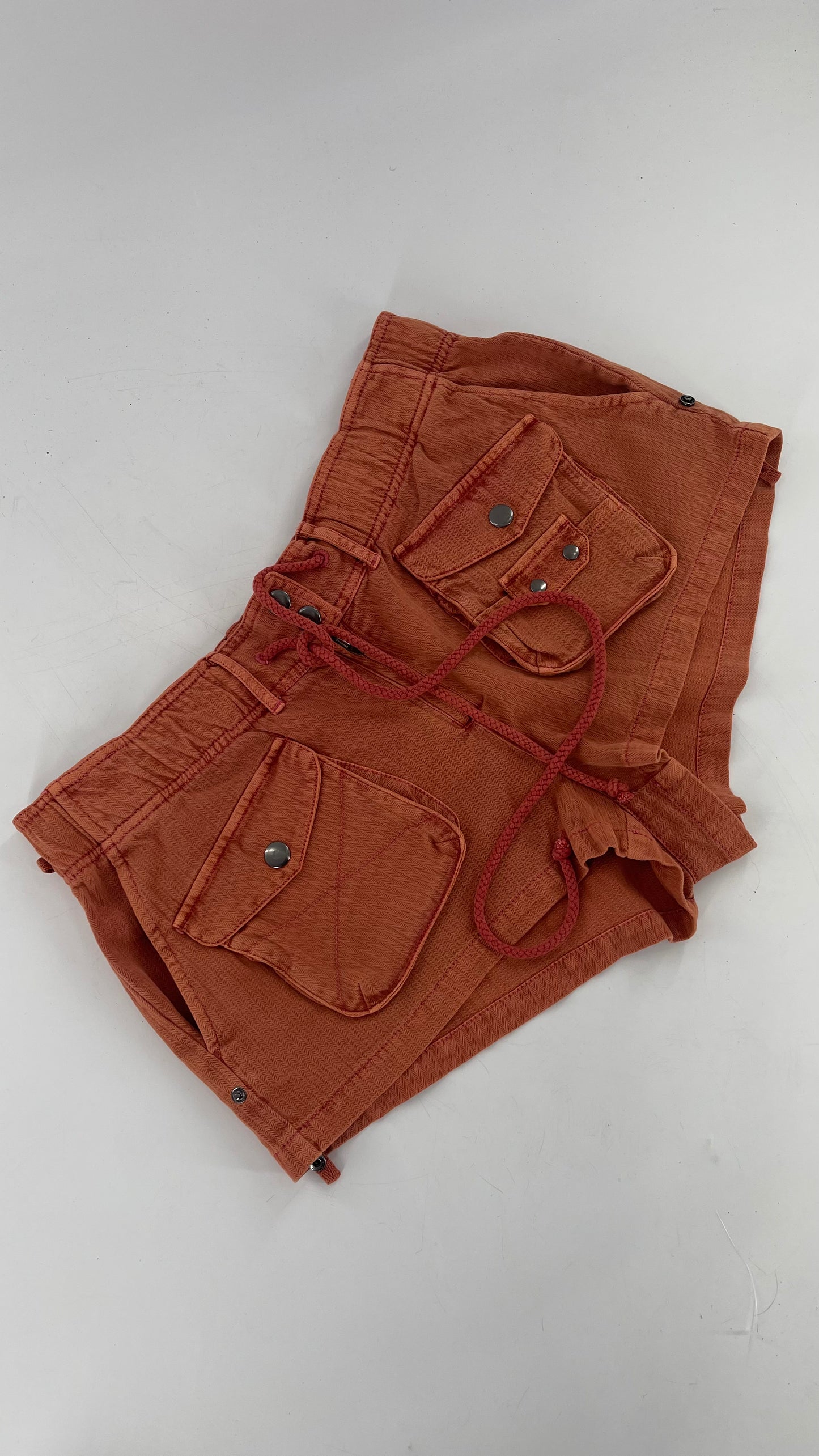 Free People Burnt Orange Cargo Booty Short (Small)