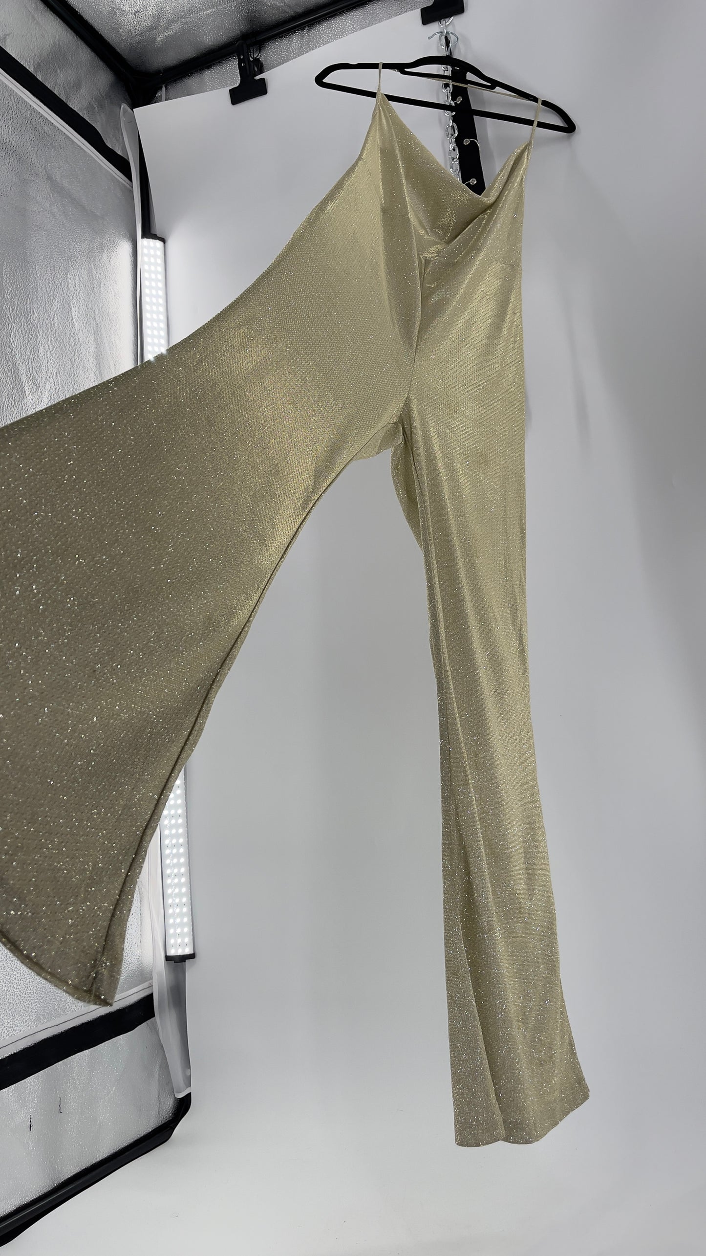 Pretty Little Thing Gold/Silver Glitter Jumpsuit (10)