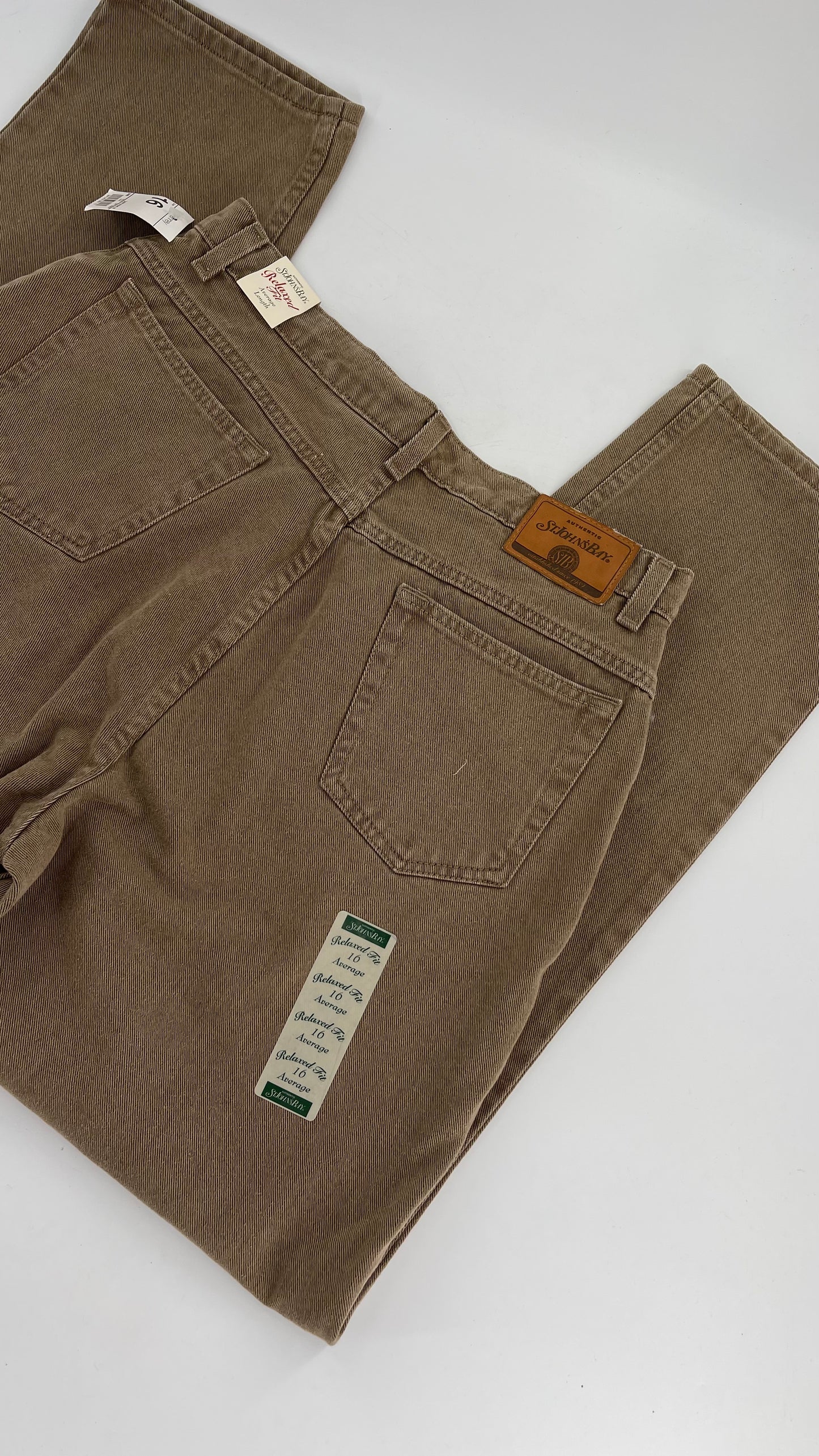 Saint Johns Bay Deadstock Vintage Jeans Brown (Size 16)