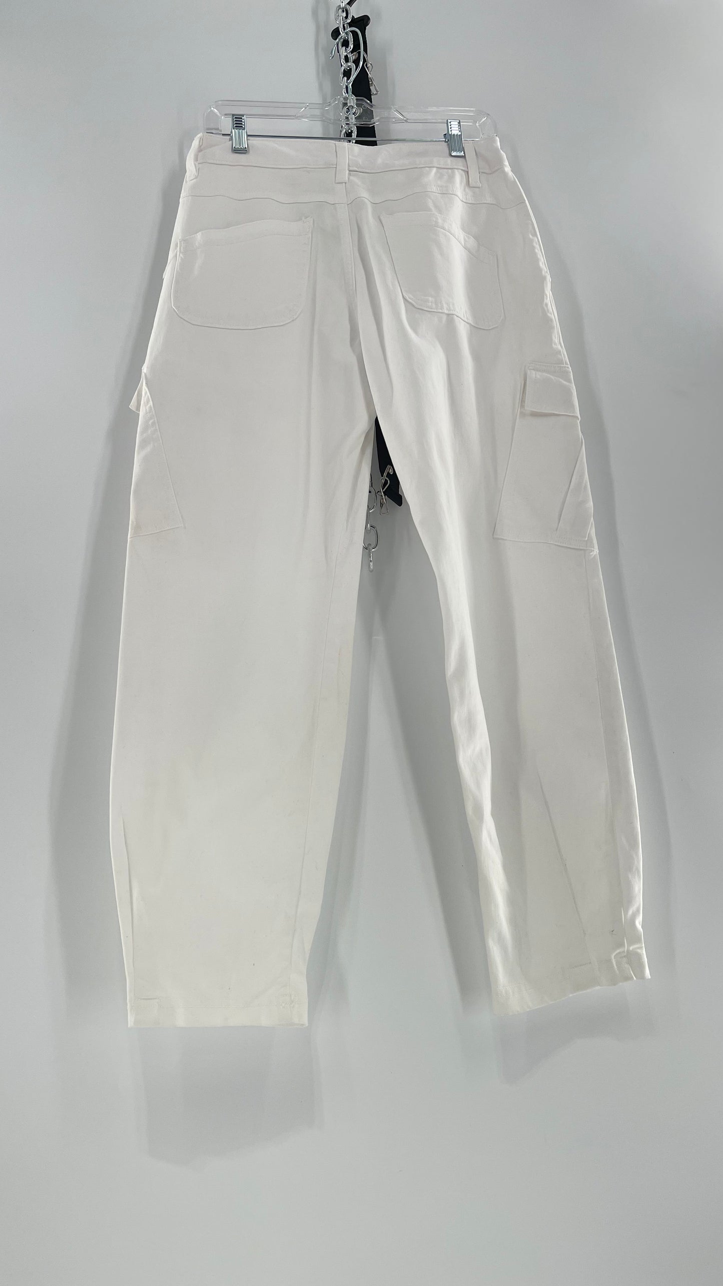 AMADI Anthropologie White Jogger Cargos (XS)