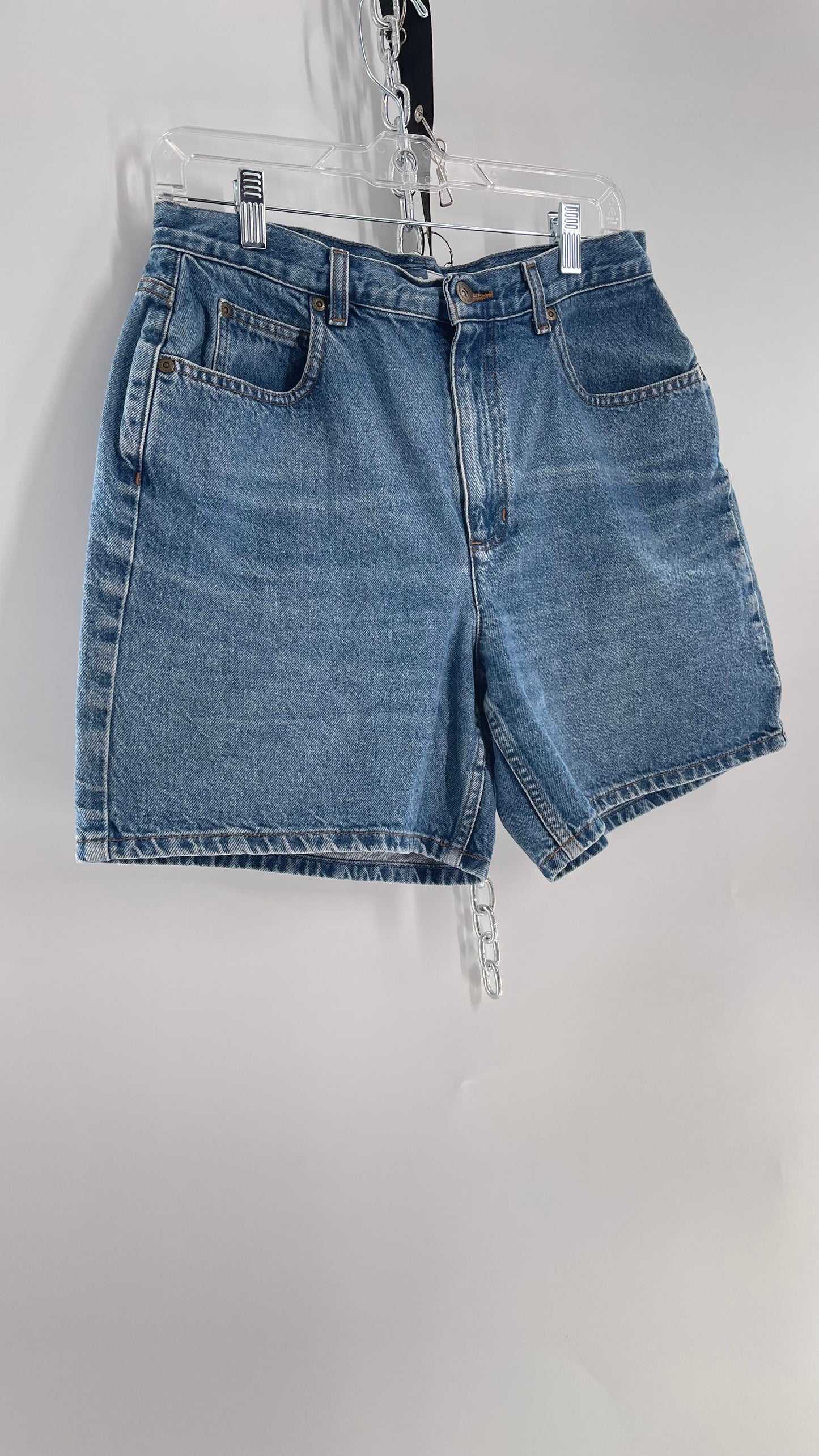 Vintage Liz Claiborne Medium Wash Denim High Waisted Shorts (12)
