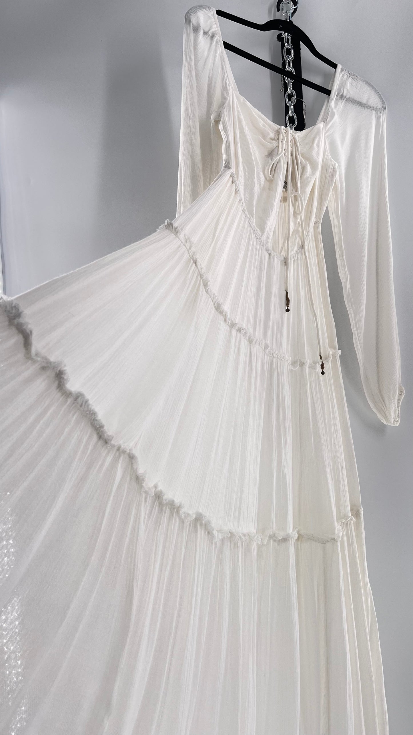 Free People Endless Summer After Dusk White Maxi (Small)