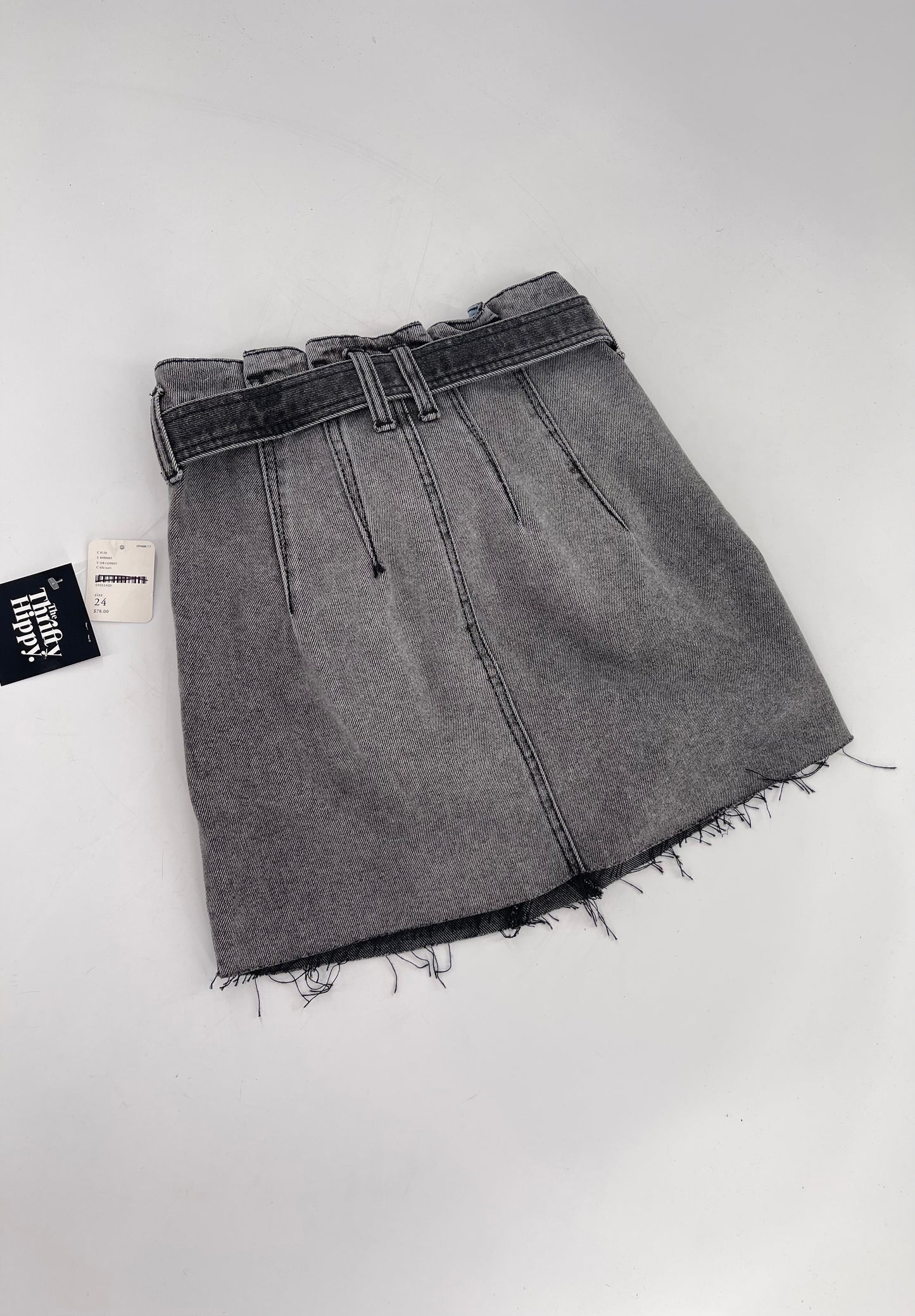 Free People Charcoal Denim Skirt (24)