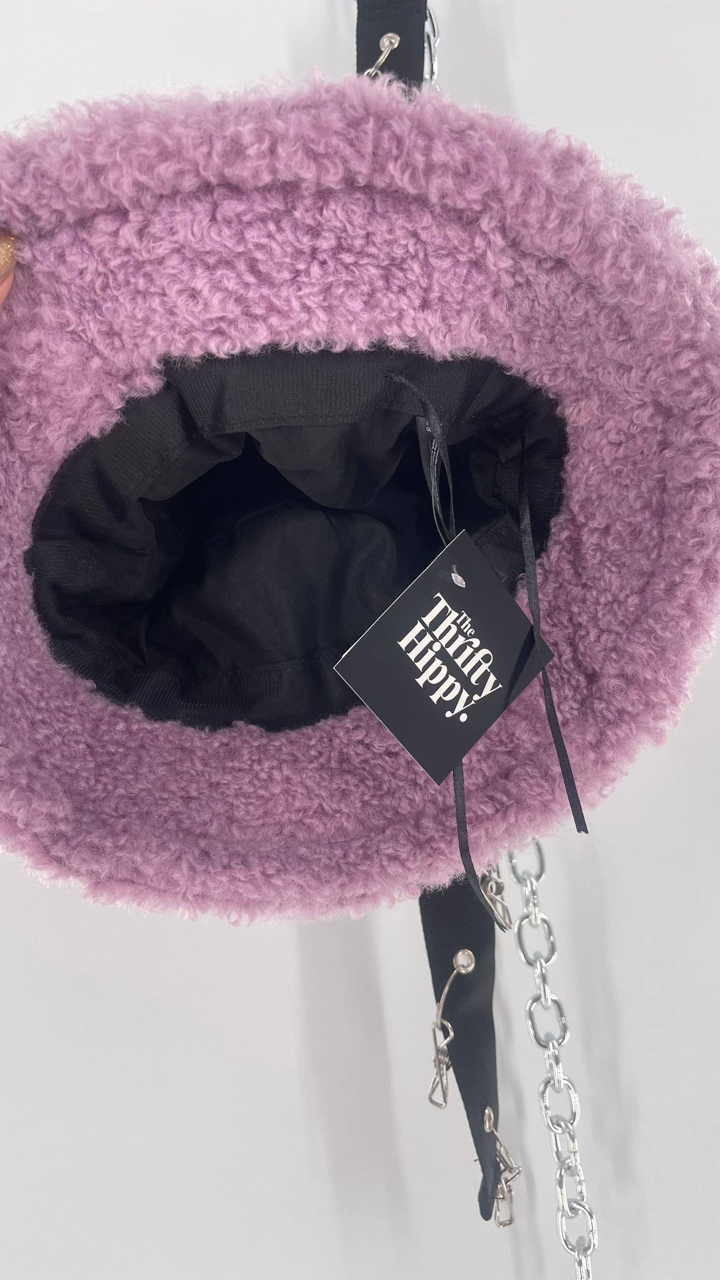 Urban Outfitters Lilac Fuzzy Bucket Hat
