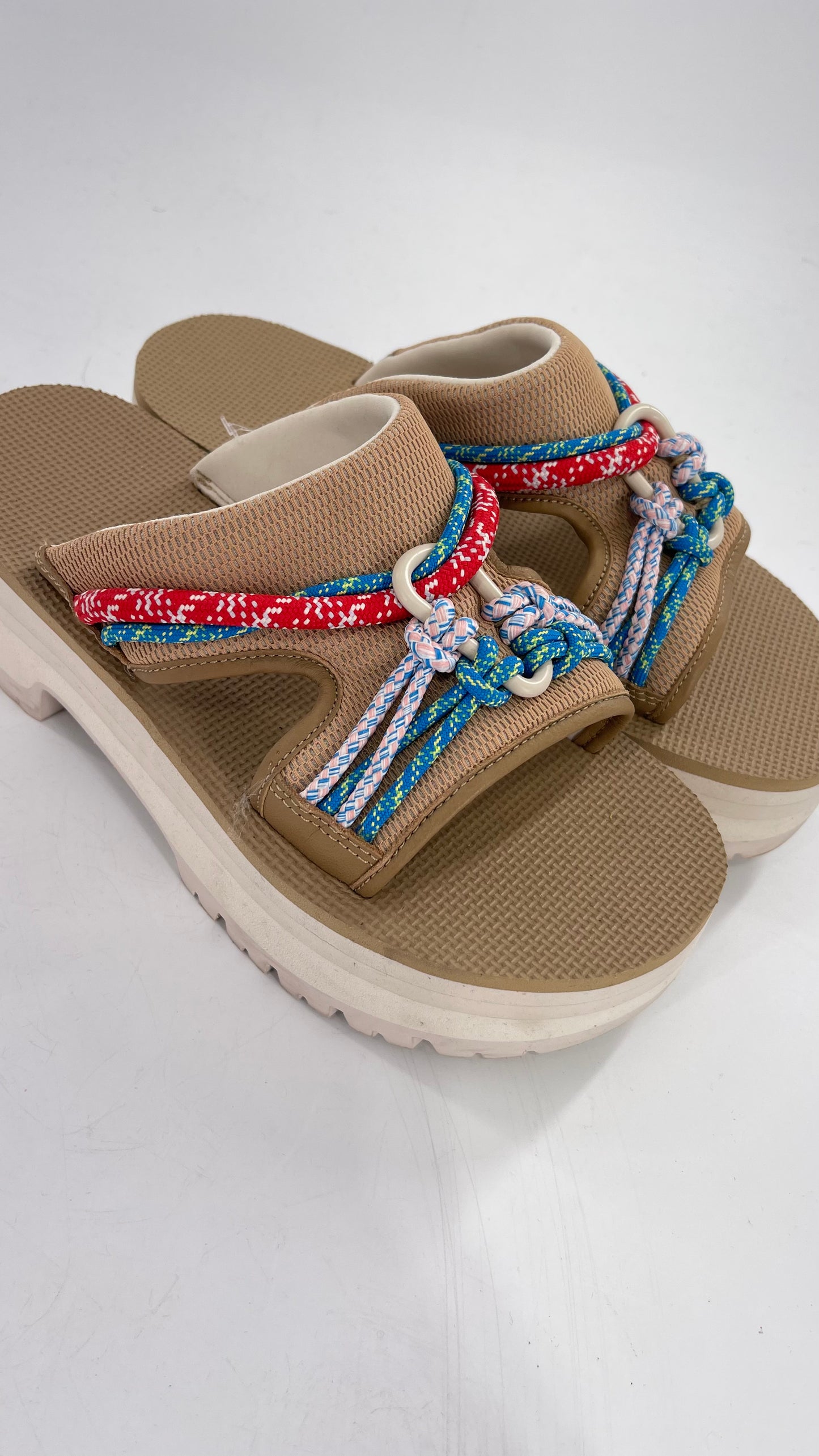 Teva Tan Rope/Carabiner Platform Sandals (8)