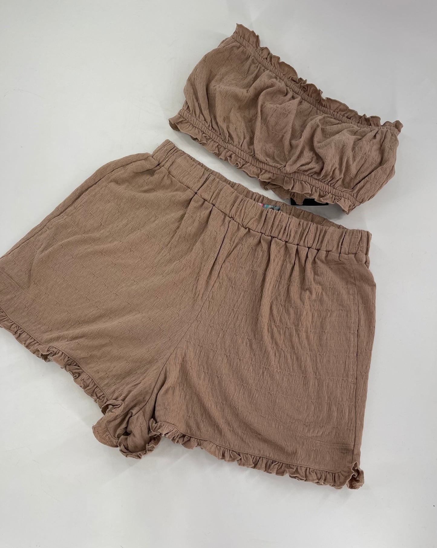 Free People Clay Toned Bandeau and Short Set (Large)