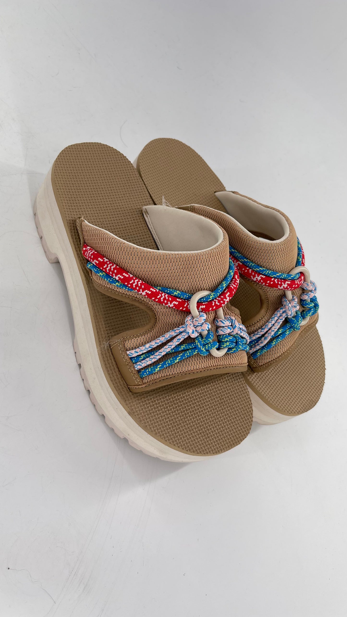 Teva Tan Rope/Carabiner Platform Sandals (8)