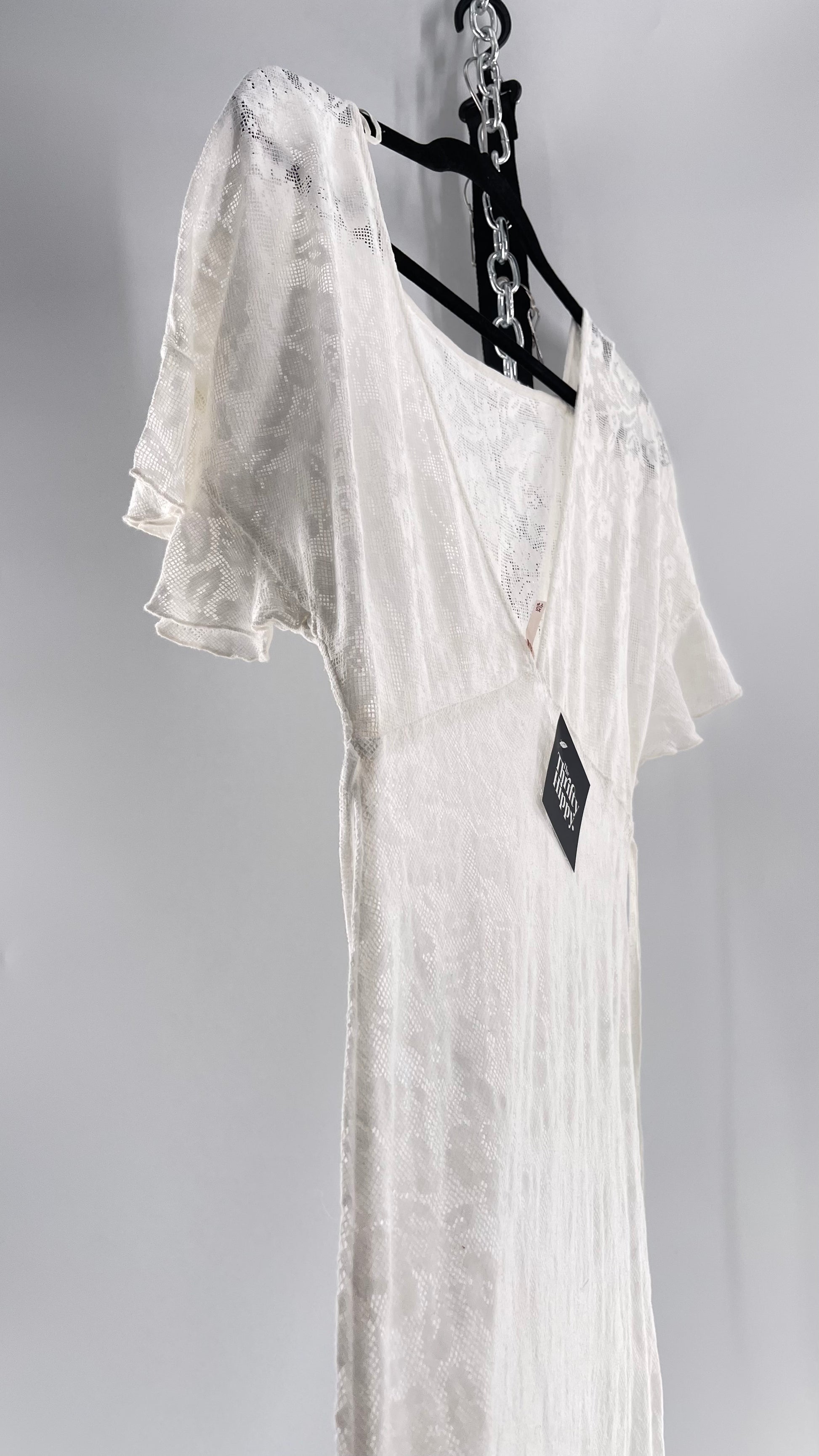 Free People White Lace Gauze Dress (XS) The Thrifty Hippy Free People White Lace Gauze Dress (XS) The Thrifty Hippy