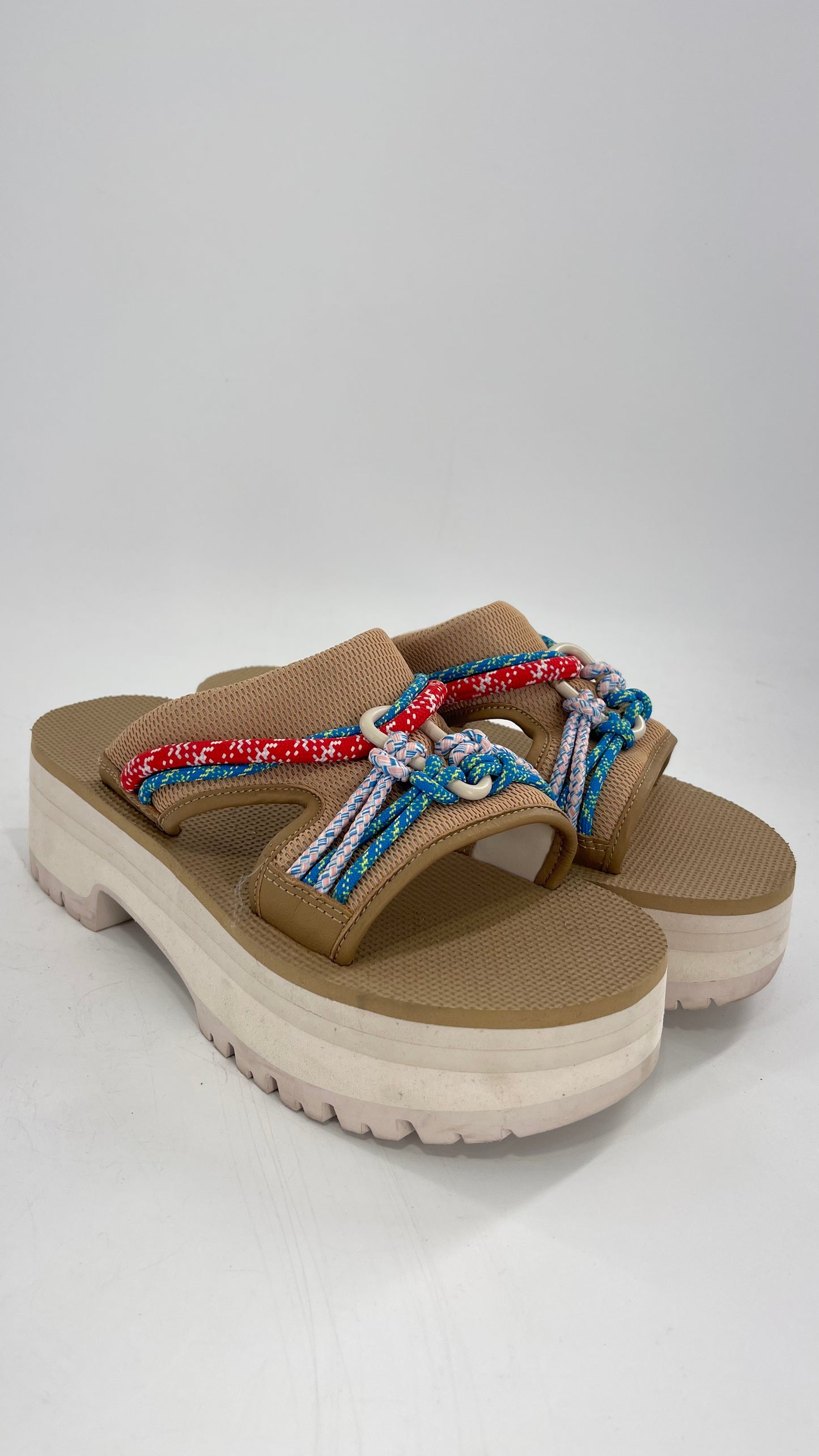 Teva Tan Rope/Carabiner Platform Sandals (8)