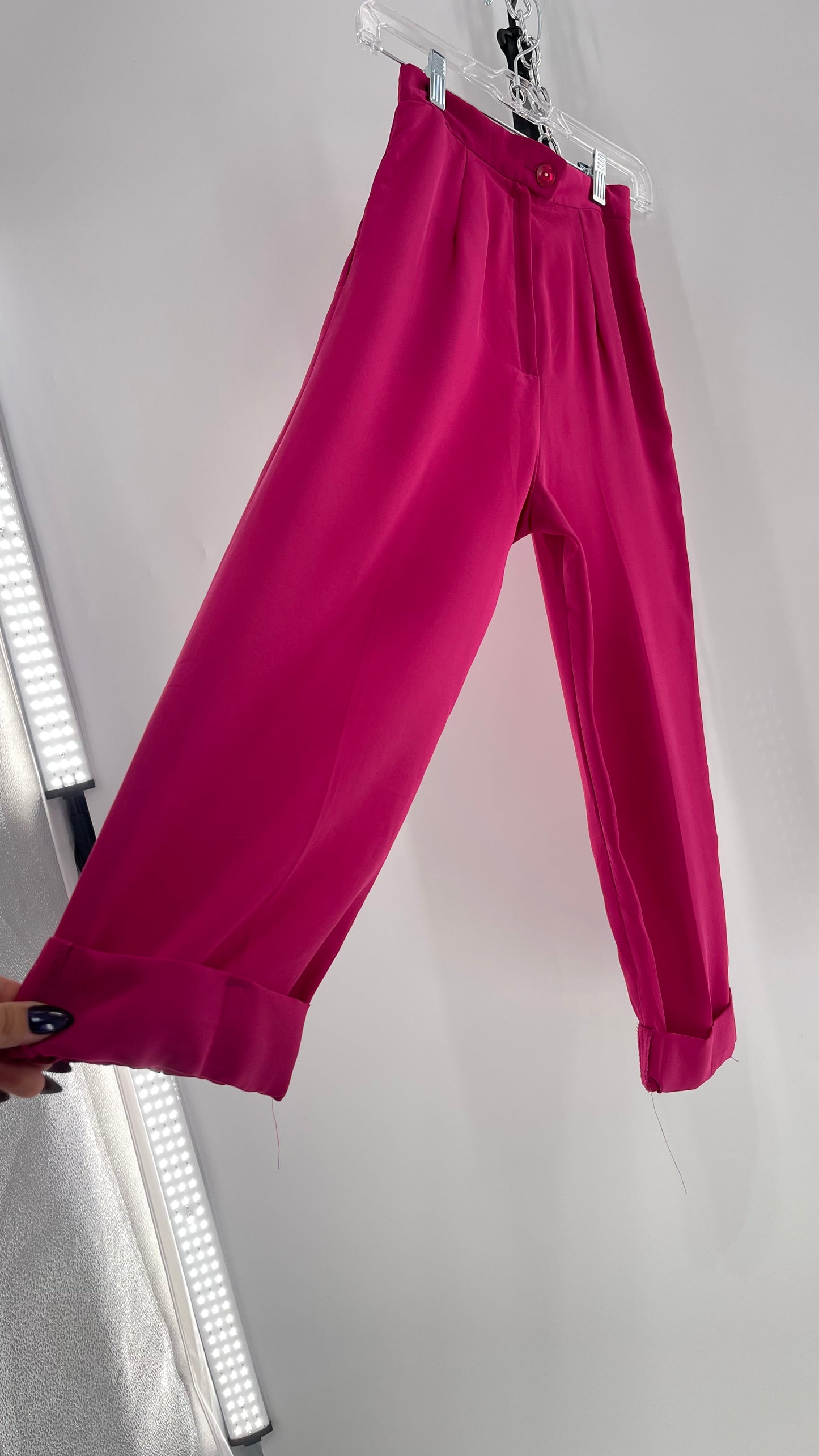 Vintage Fuchsia Silky Trouser (XS/0)