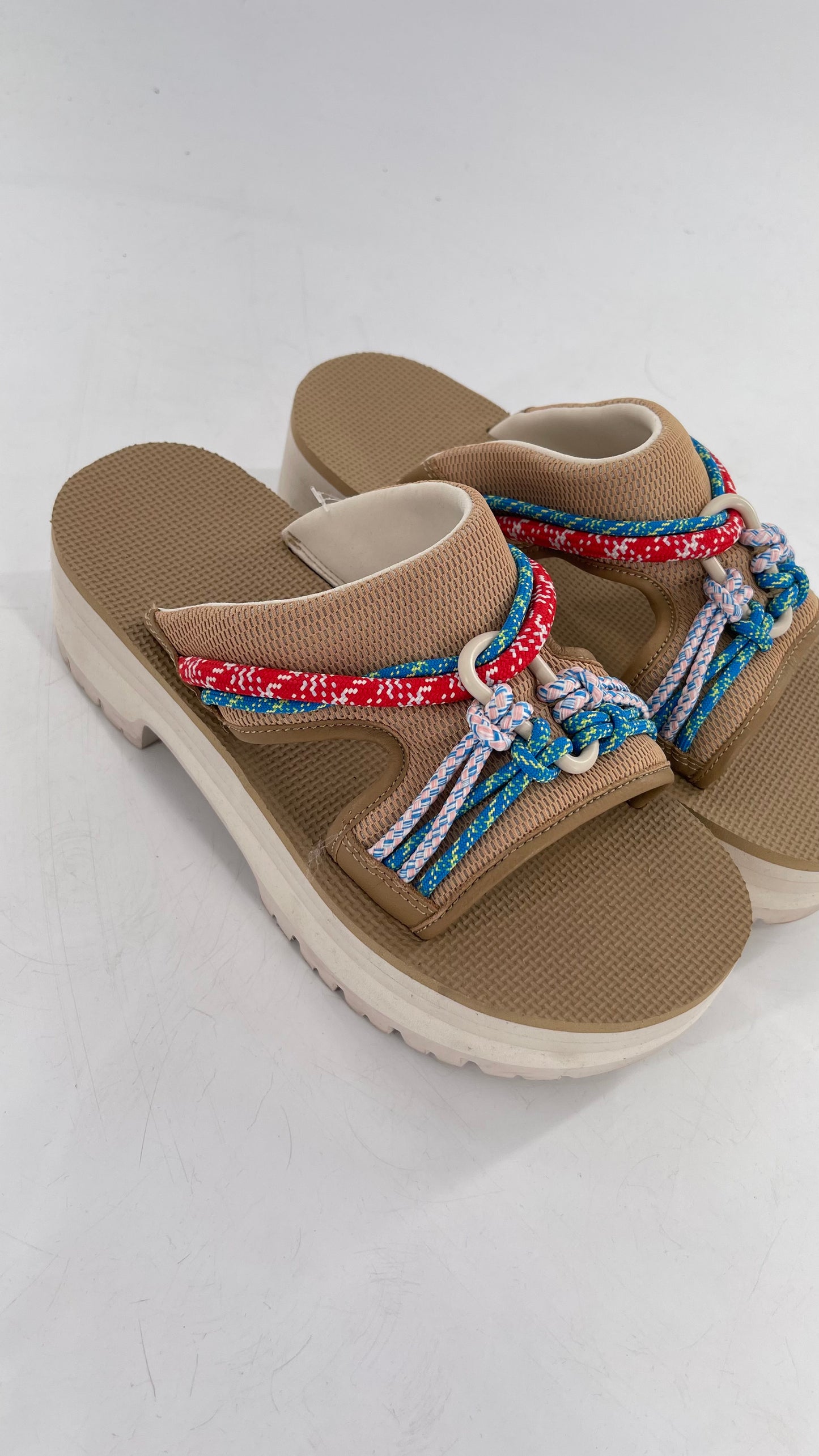 Teva Tan Rope/Carabiner Platform Sandals (8)