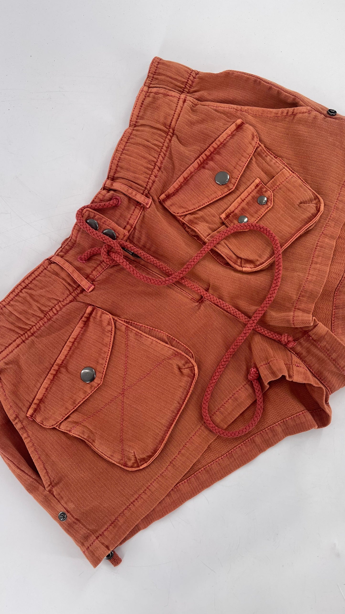 Free People Burnt Orange Cargo Booty Short (Small)