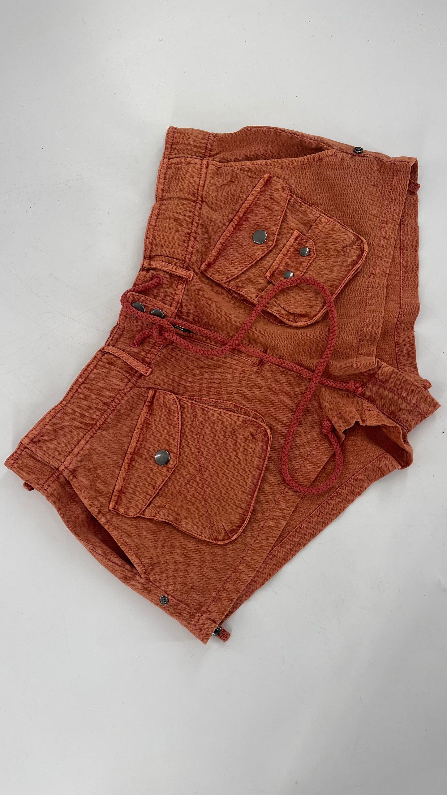 Free People Burnt Orange Cargo Booty Short (Small)