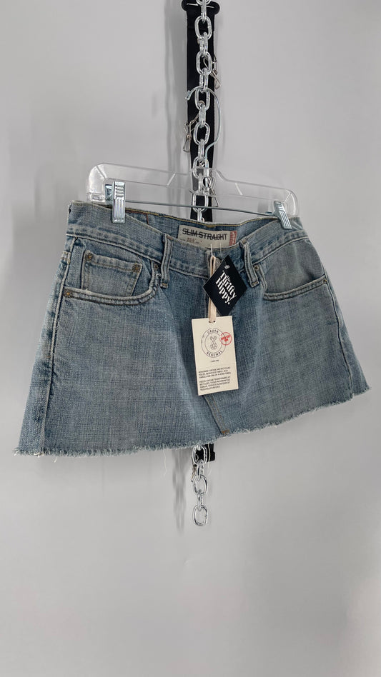 Reworked Vintage Levi’s Ultra Mini Denim Skirt (Medium)