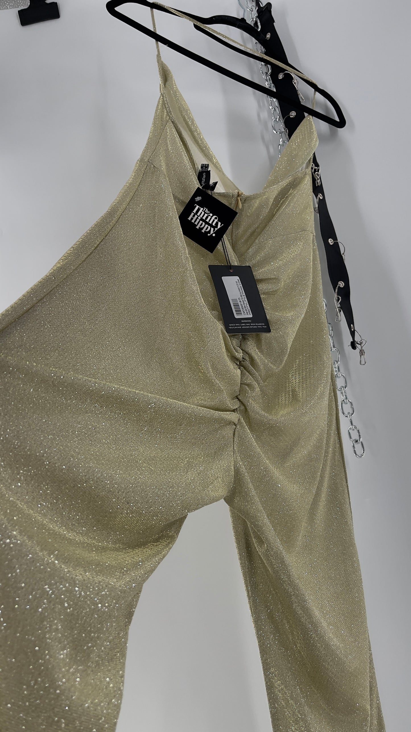 Pretty Little Thing Gold/Silver Glitter Jumpsuit (10)