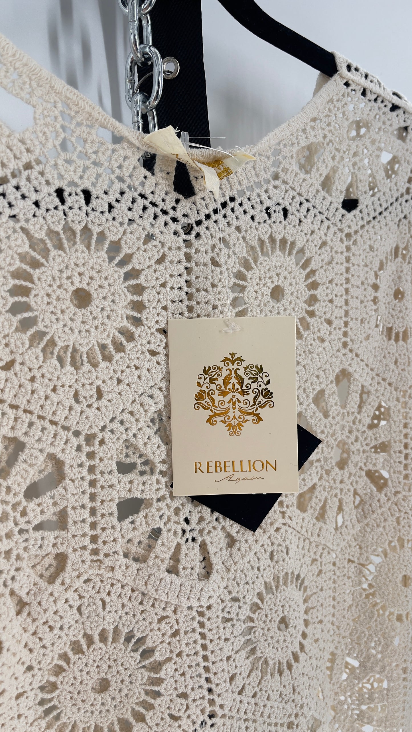Rebellion Again Crochet Short Sleeve T (Medium)