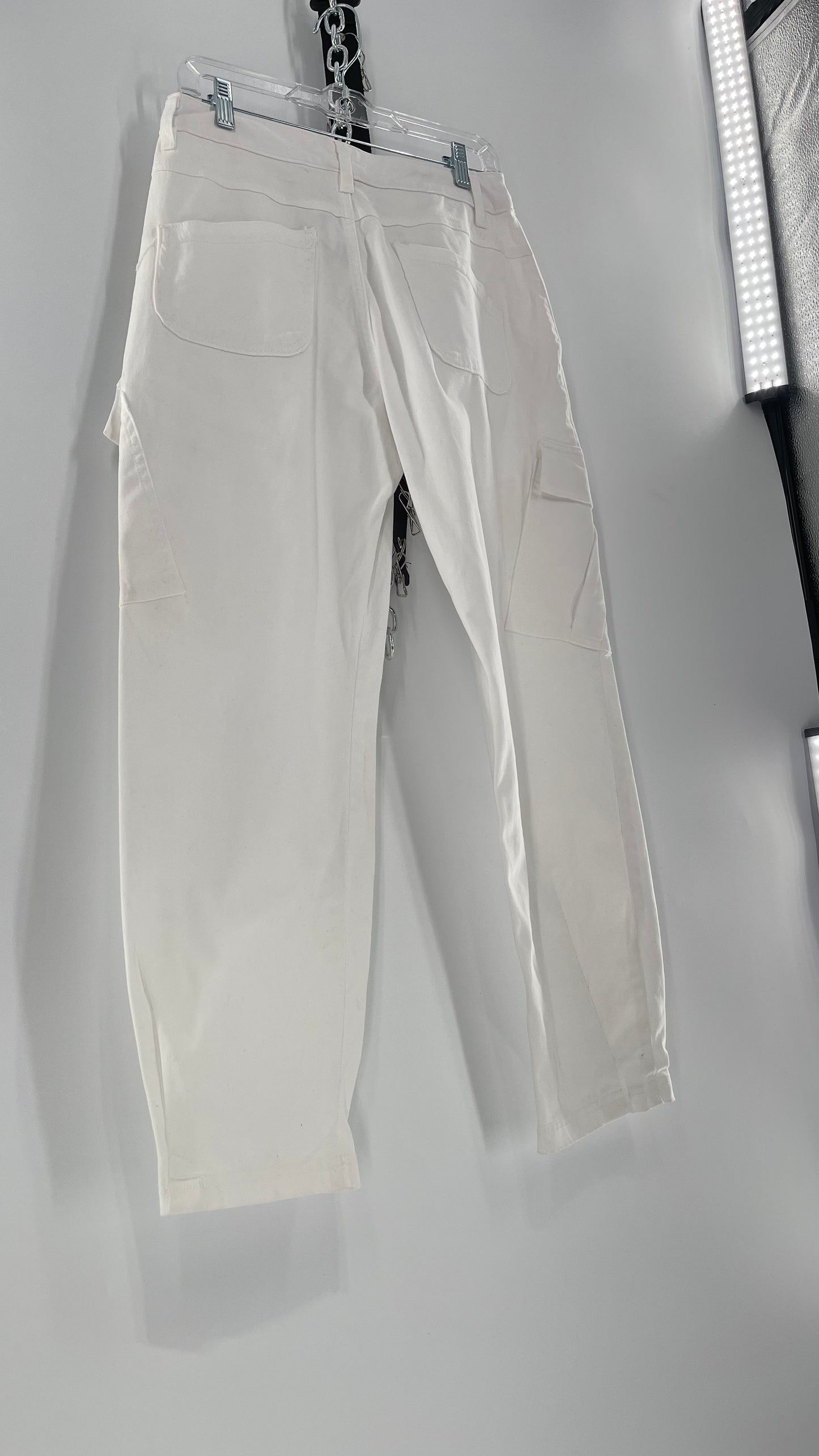 AMADI Anthropologie White Jogger Cargos (XS)