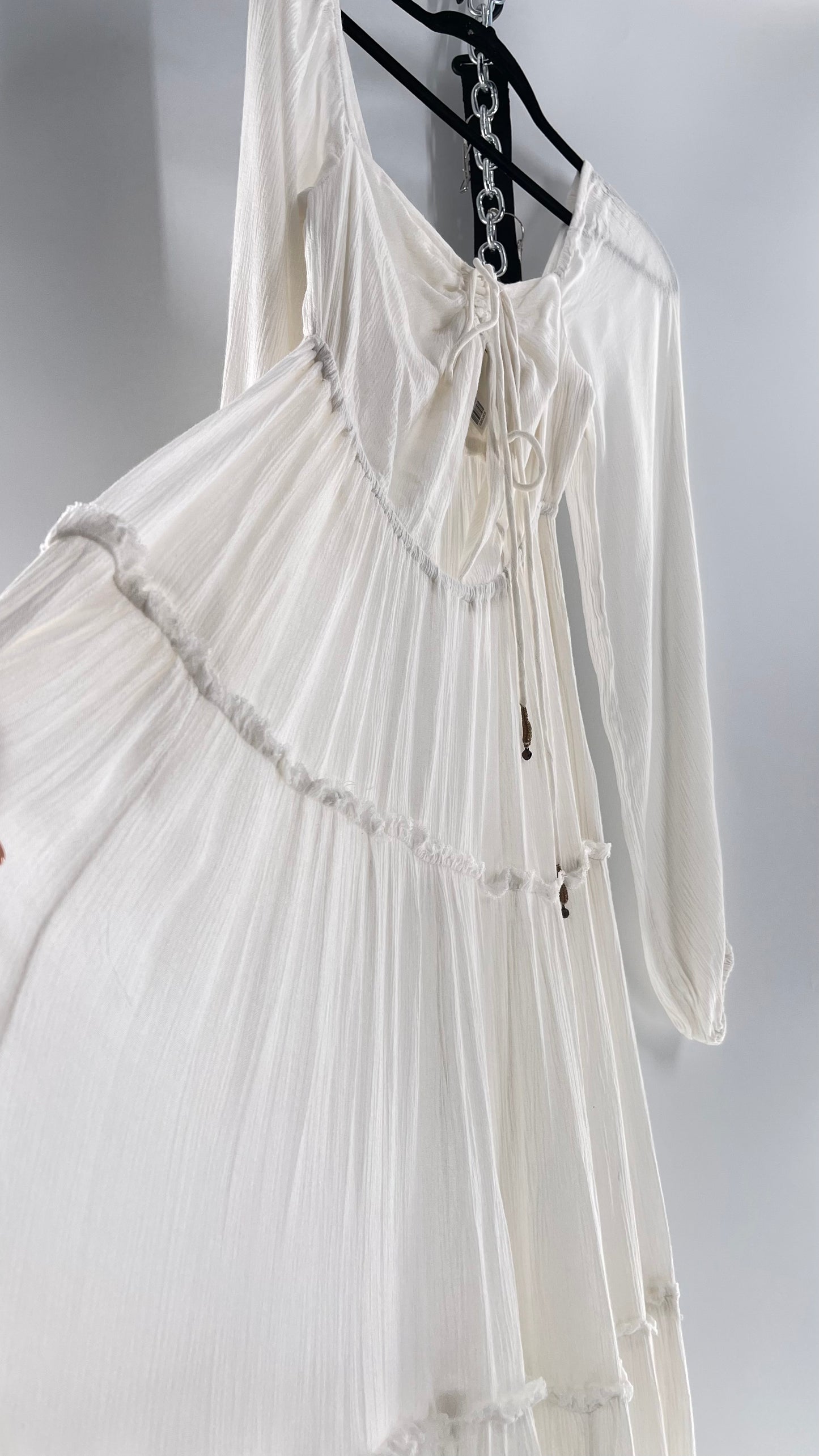 Free People Endless Summer After Dusk White Maxi (Small)