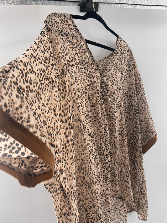Free People Cheetah Print Blouse (S)